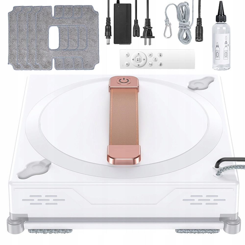 ROBOT WINDOW CLEANER MIRROR WASHER AUTOMATIC + 4 MOPS SET OF 5000PA