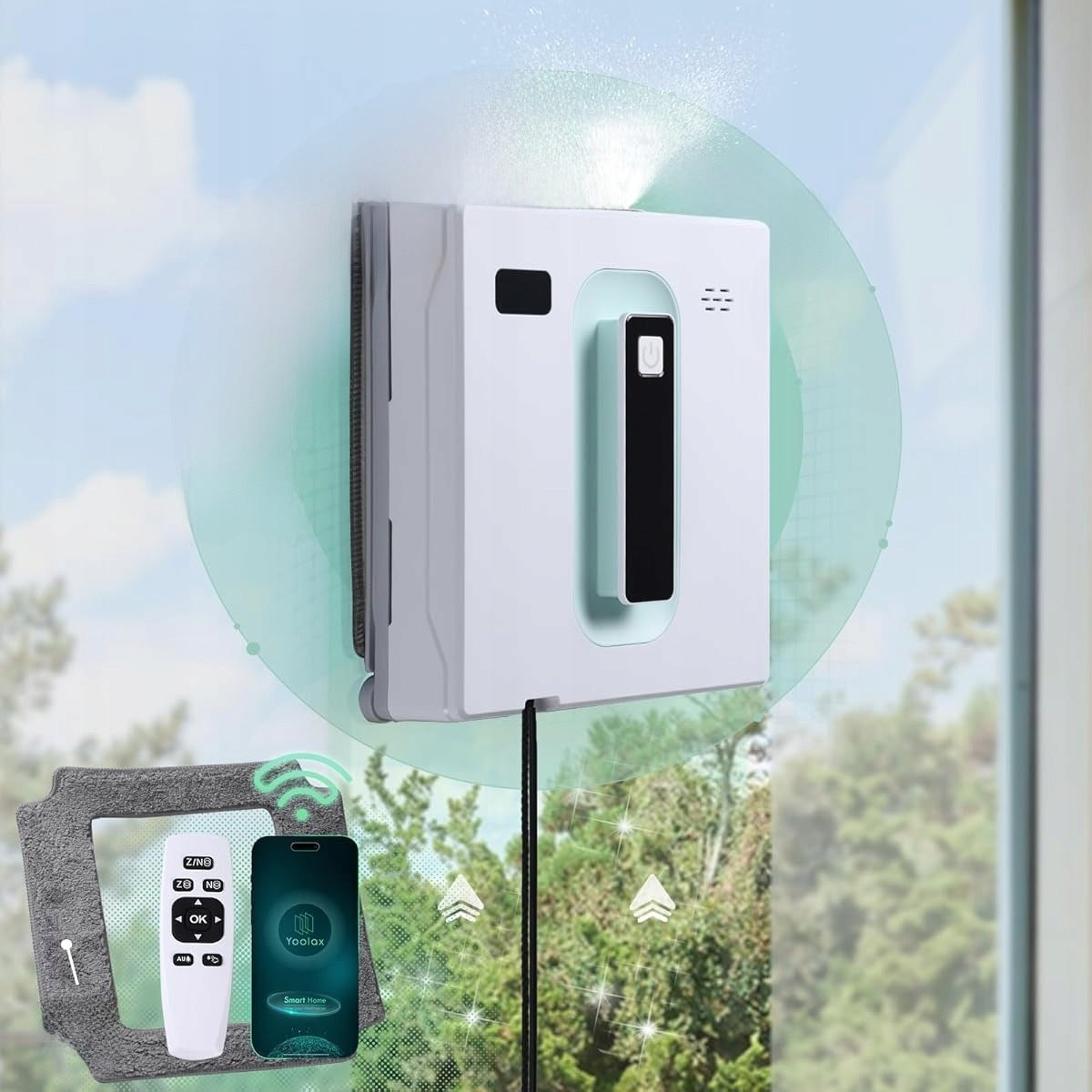ROBOT WINDOW MIRRORS WASHER CONTROLLED BY APPLICATION PILOT WASHER 2PAGES Packaging status original