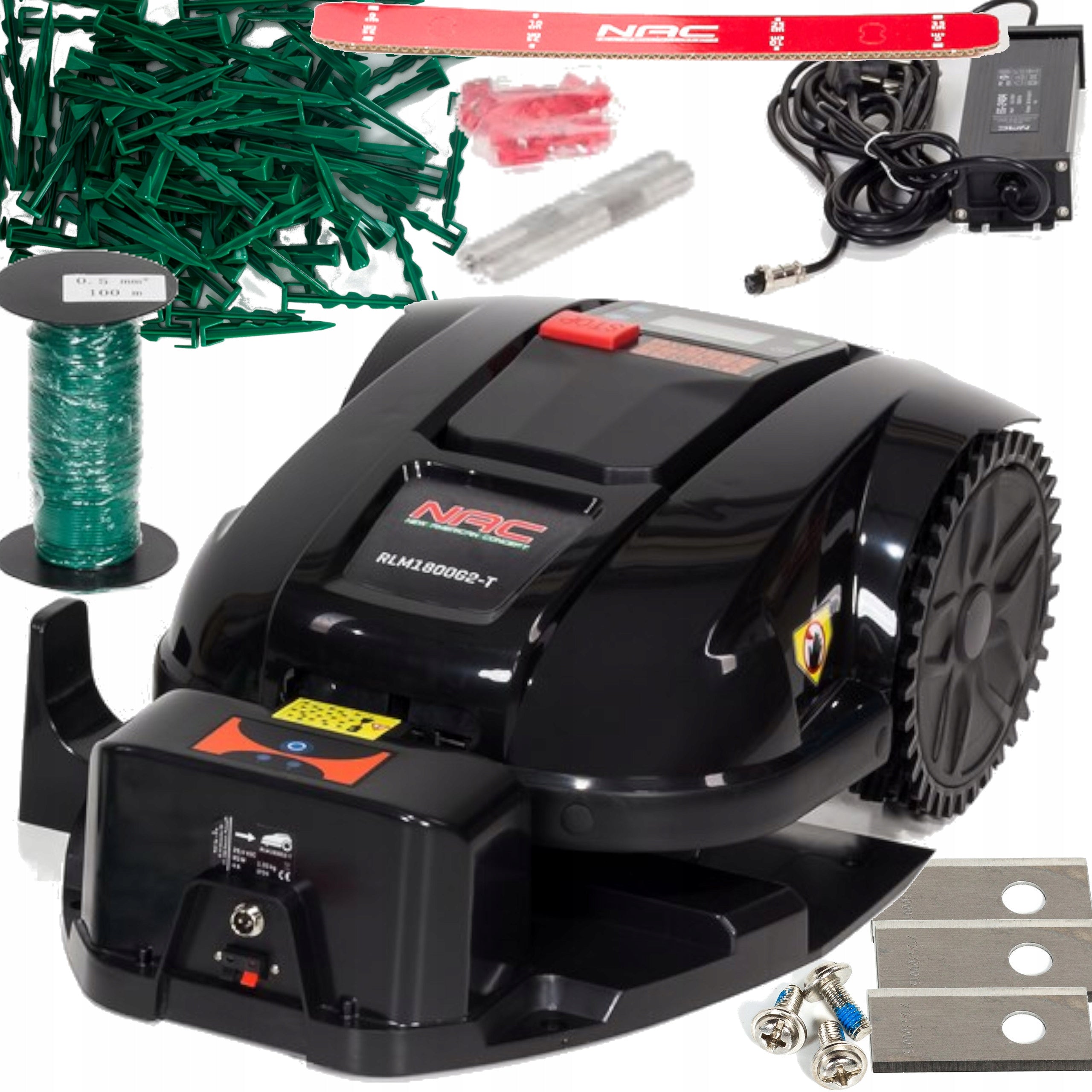 ROBOT mowing lawn mower AUTOMATIC NAC 1800m2 + PINS + CORD