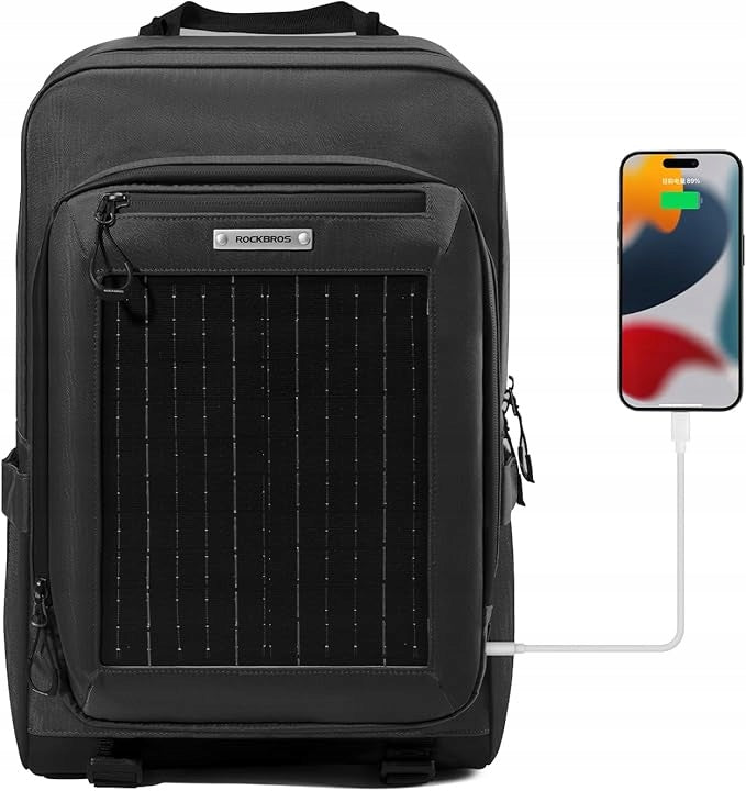 ROCKBROS Solar Backpack 20L With Solar Panel 10V 14W USB