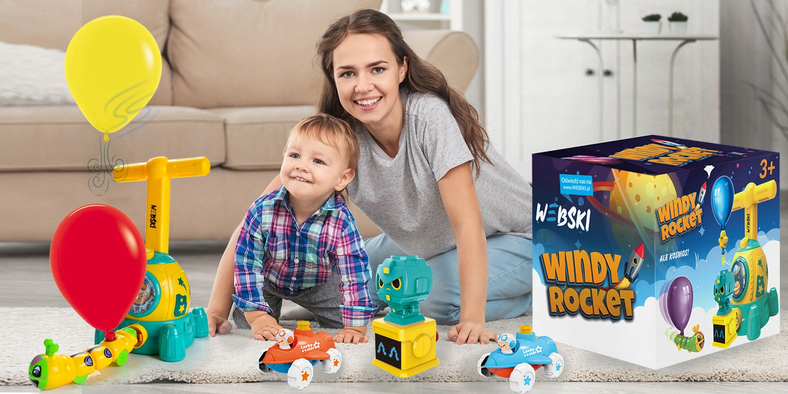 ROCKET BALLOON LAUNCHER CAR AIR SET OF 24 XL TOYS FOR GIFT Brand Webski
