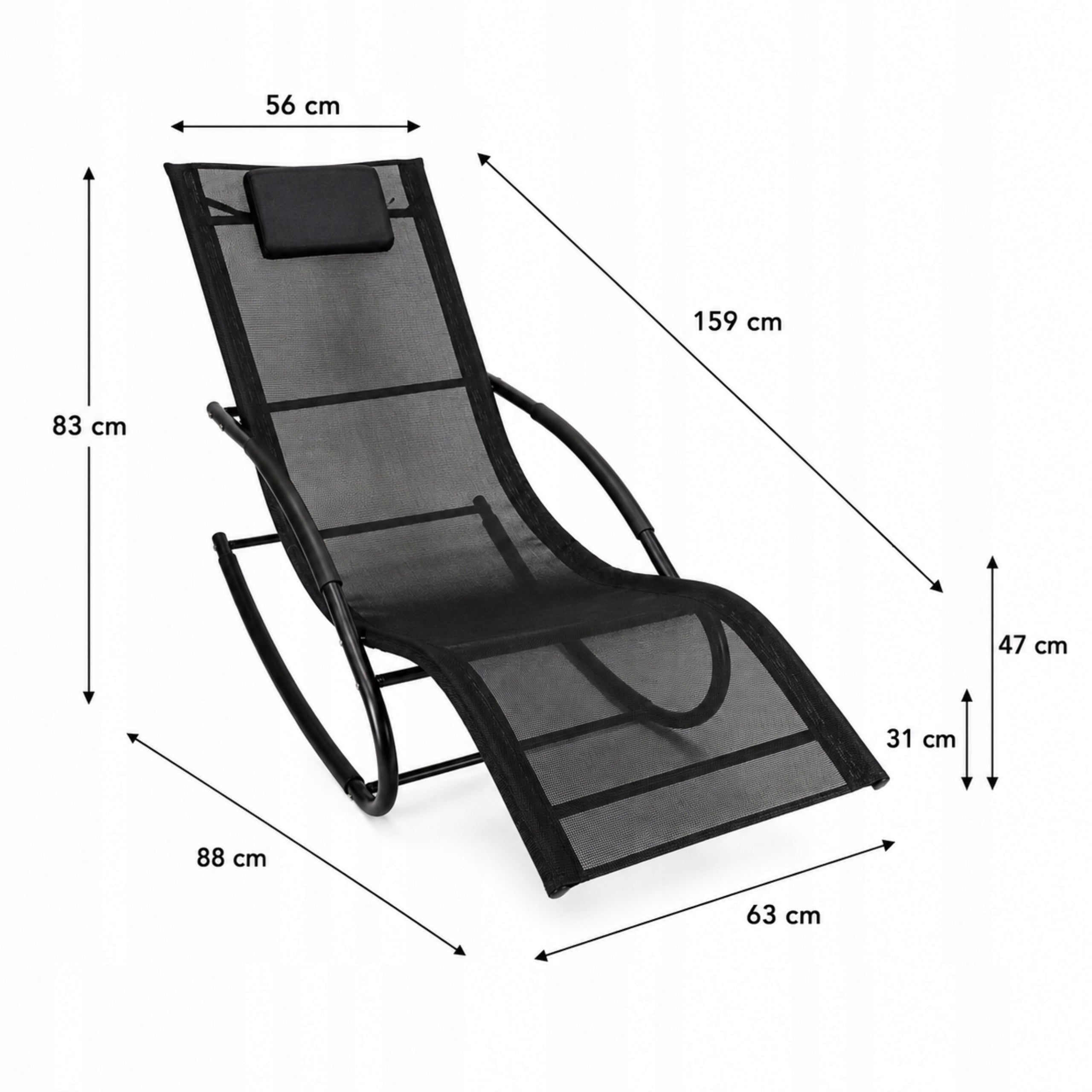 ROCKING CHAIR GARDEN BEACH CHAIR WITH CUSHION FOR GARDEN ON TERRACE LUARO Manufacturer code KX2809