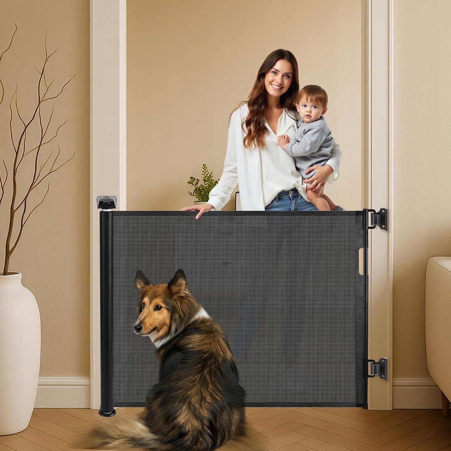 ROLL-UP GATE FOR STAIRS DOOR ONE-HANDED 180CM ALU CHILDREN ANIMALS Brand no brand