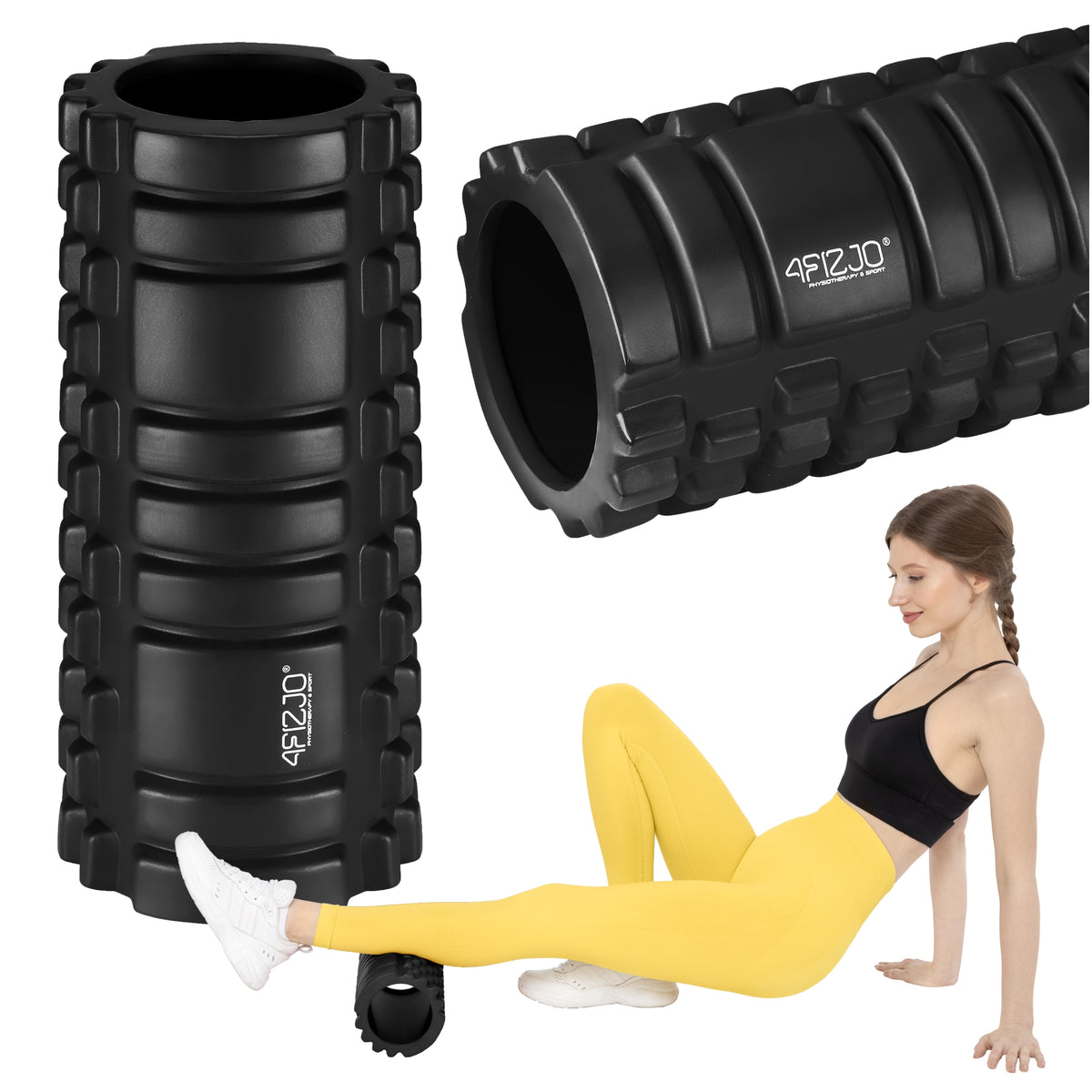 ROLLER MASSAGE ROLLER WITH PROJECTIONS CROSSFIT MOBILITY EXERCISE 14 X 33 CM