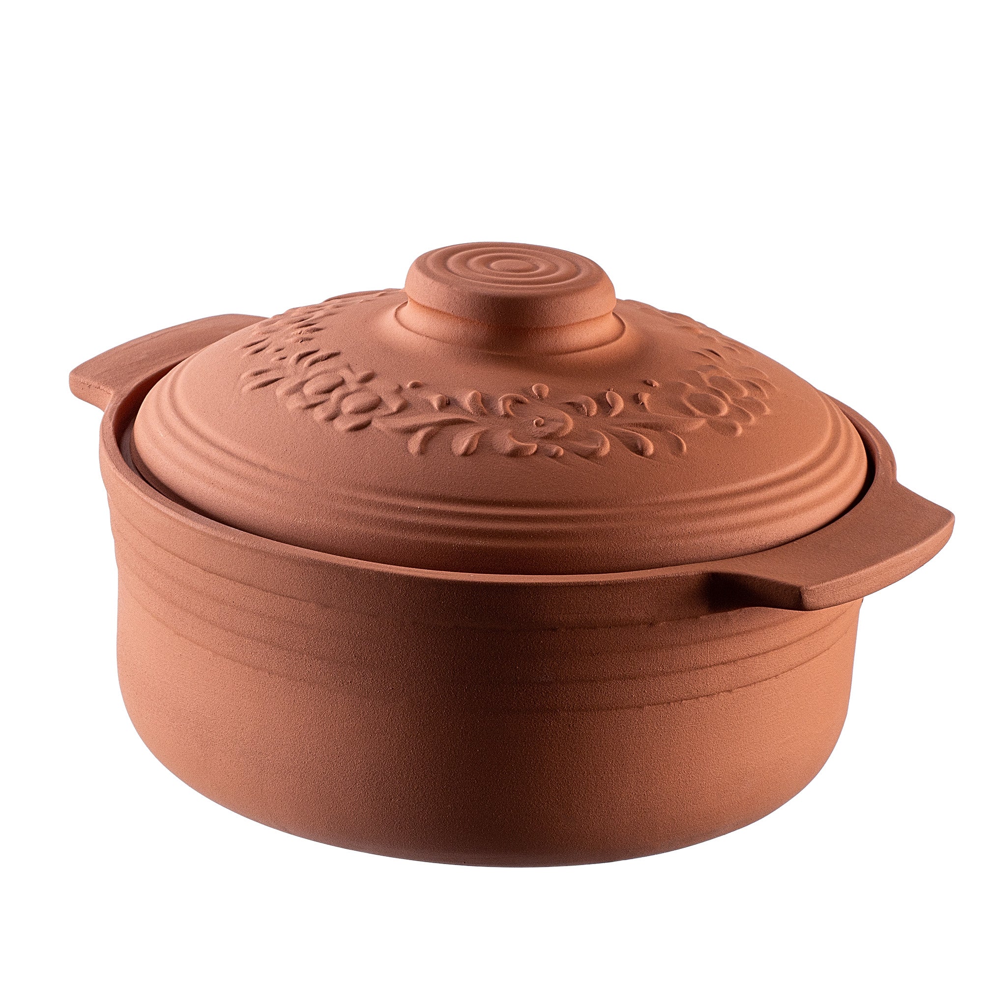 ROMAN CLAY POT 4 L CLAY VESSEL MOLD WITH LID ROUND LARGE