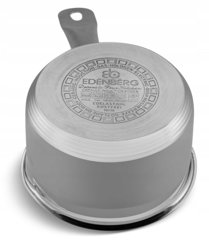 RONDEL Steel Pot THICK 5x BOTTOM with LID 0,8L 12cm 6011 Brand no brand