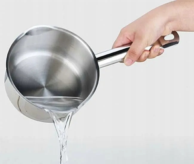 RONDEL WITH SPOUT 14cm 1L Kitchen Stainless Steel Rondel GAS INDUCTION Brand Kinghoff