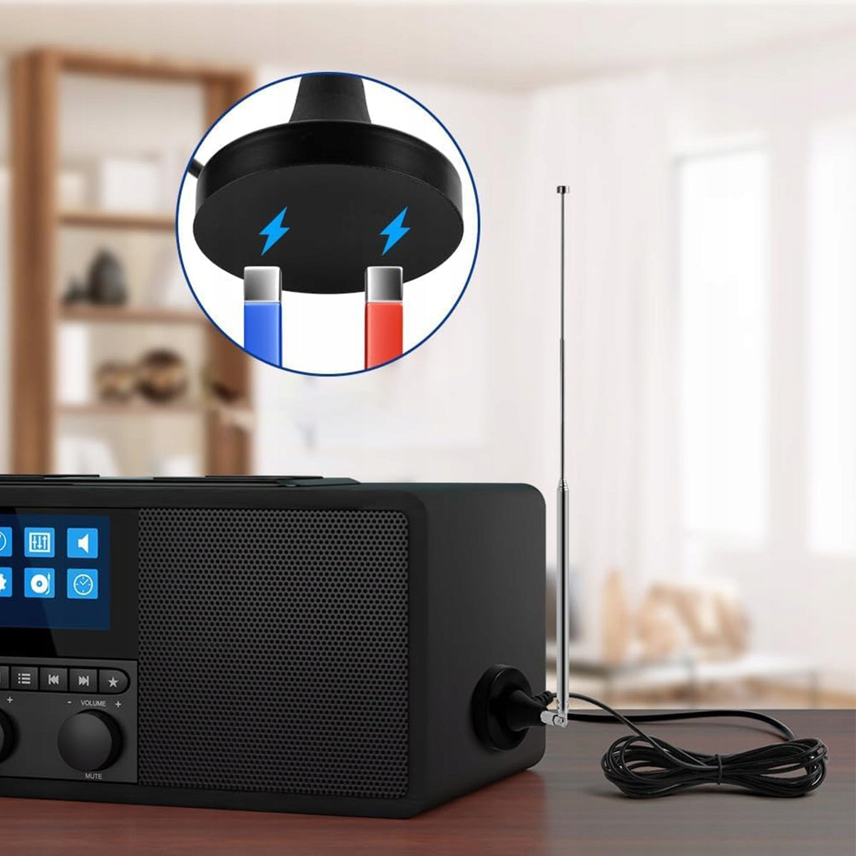 ROOM ANTENNA FM TELESCOPIC RADIO TO AMPLIFY UNIVERSAL SIGNAL Packaging status original