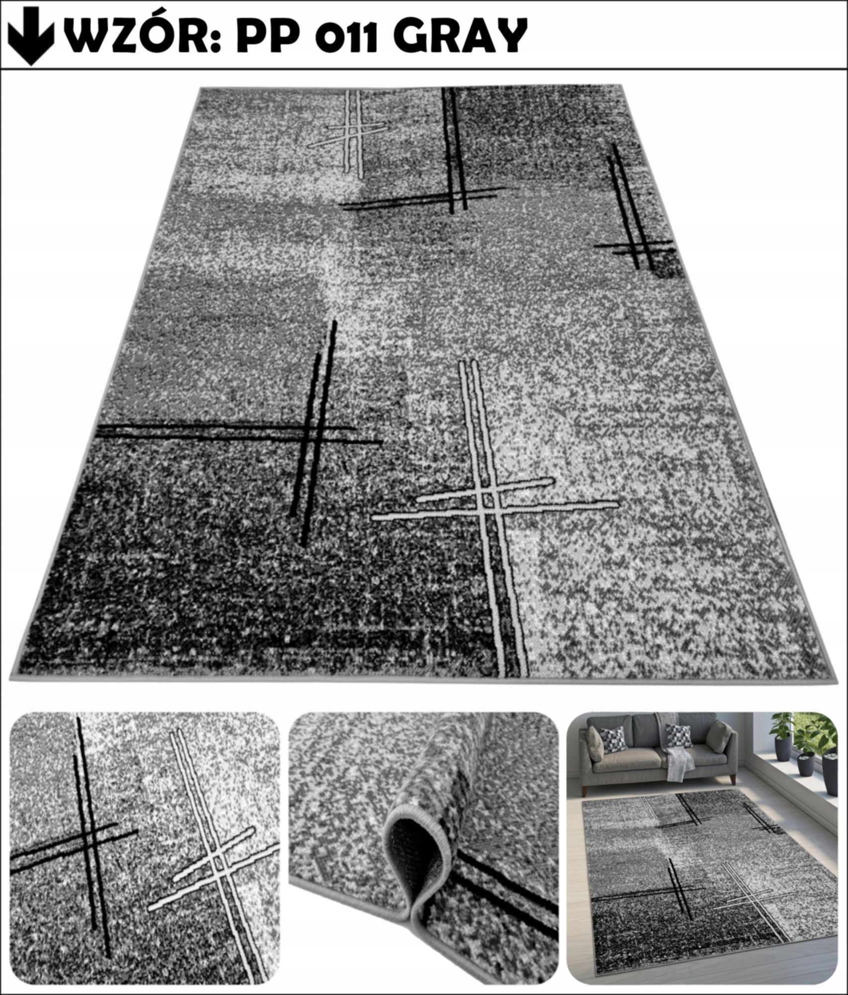 ROOM CARPET 200X300 PRACTICAL BCF FOR THE LIVING ROOM MODERN VARIOUS DESIGNS Manufacturer code UNIKATOWE DYWANY BCF