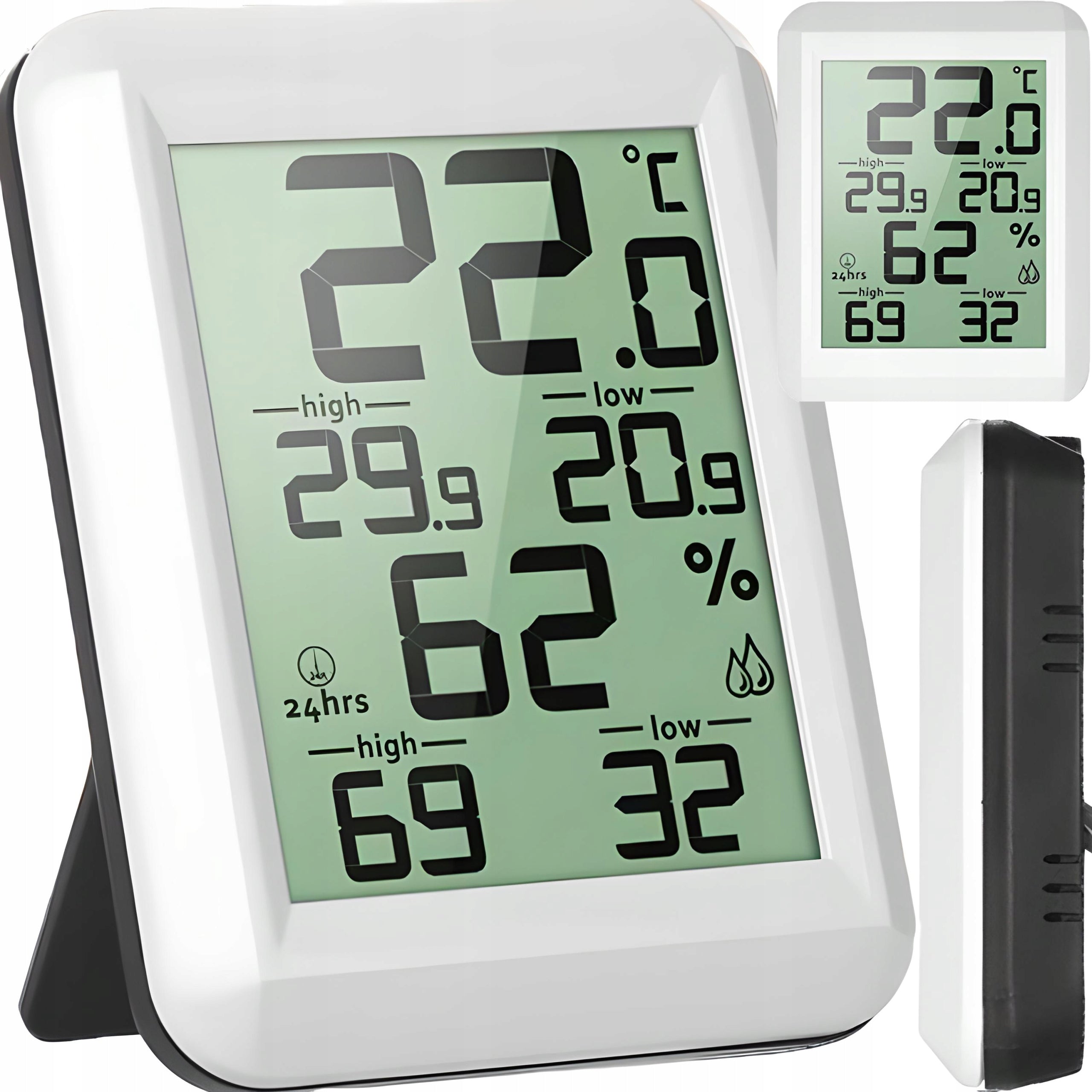 ROOM THERMOMETER WEATHER STATION DIGITAL HYGROMETER MOISTURE MEASUREMENT LCD