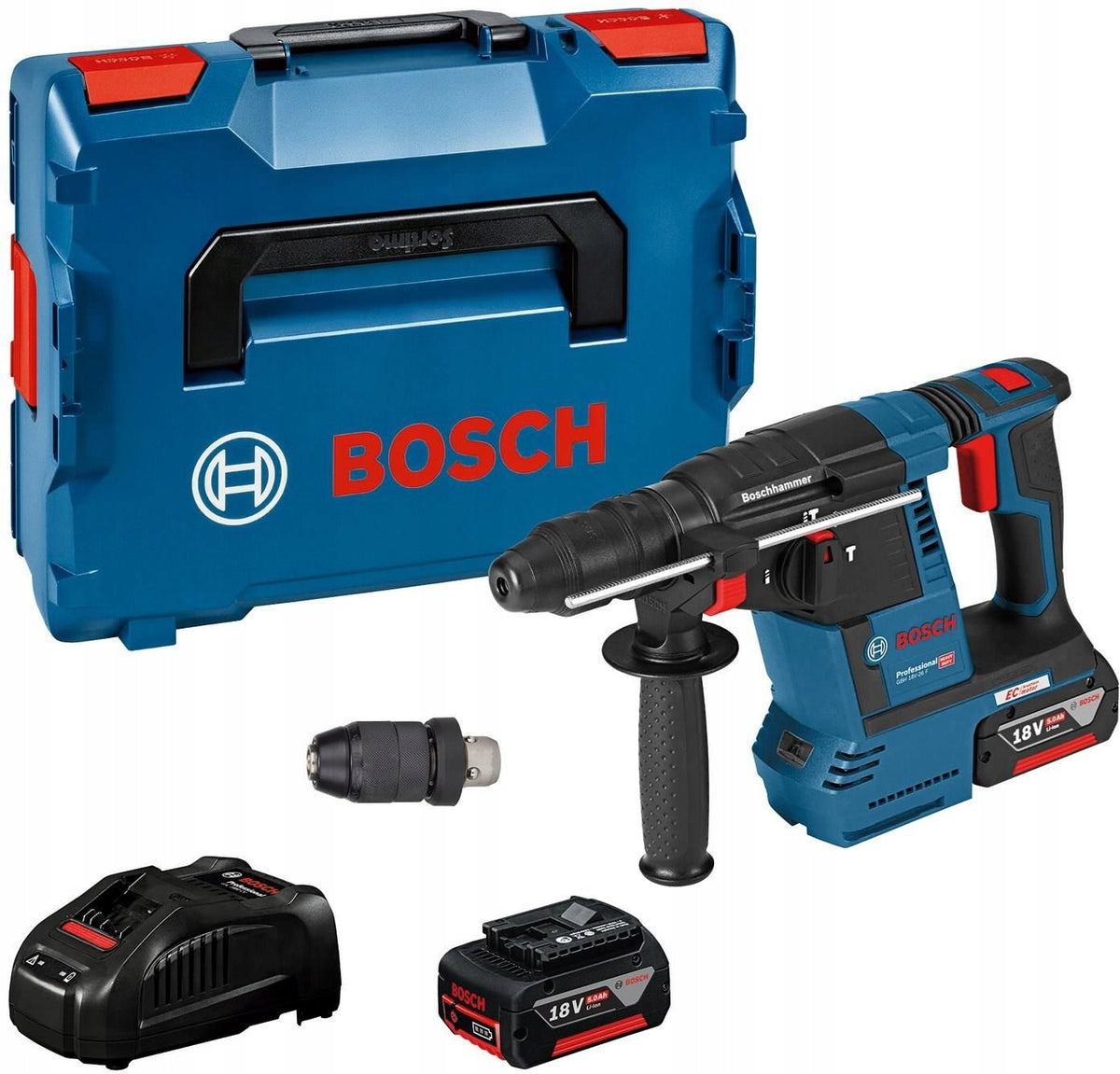 ROTARY HAMMER GBH 18V-26 F 2.6J 2*5.0AH L-BOXX 0611910007 BOSCH