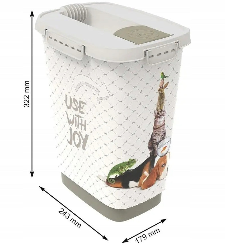 ROTHO CAT DOG FOOD CONTAINER DRY 10L PLASTIC WITH DISPENSER Packaging status original