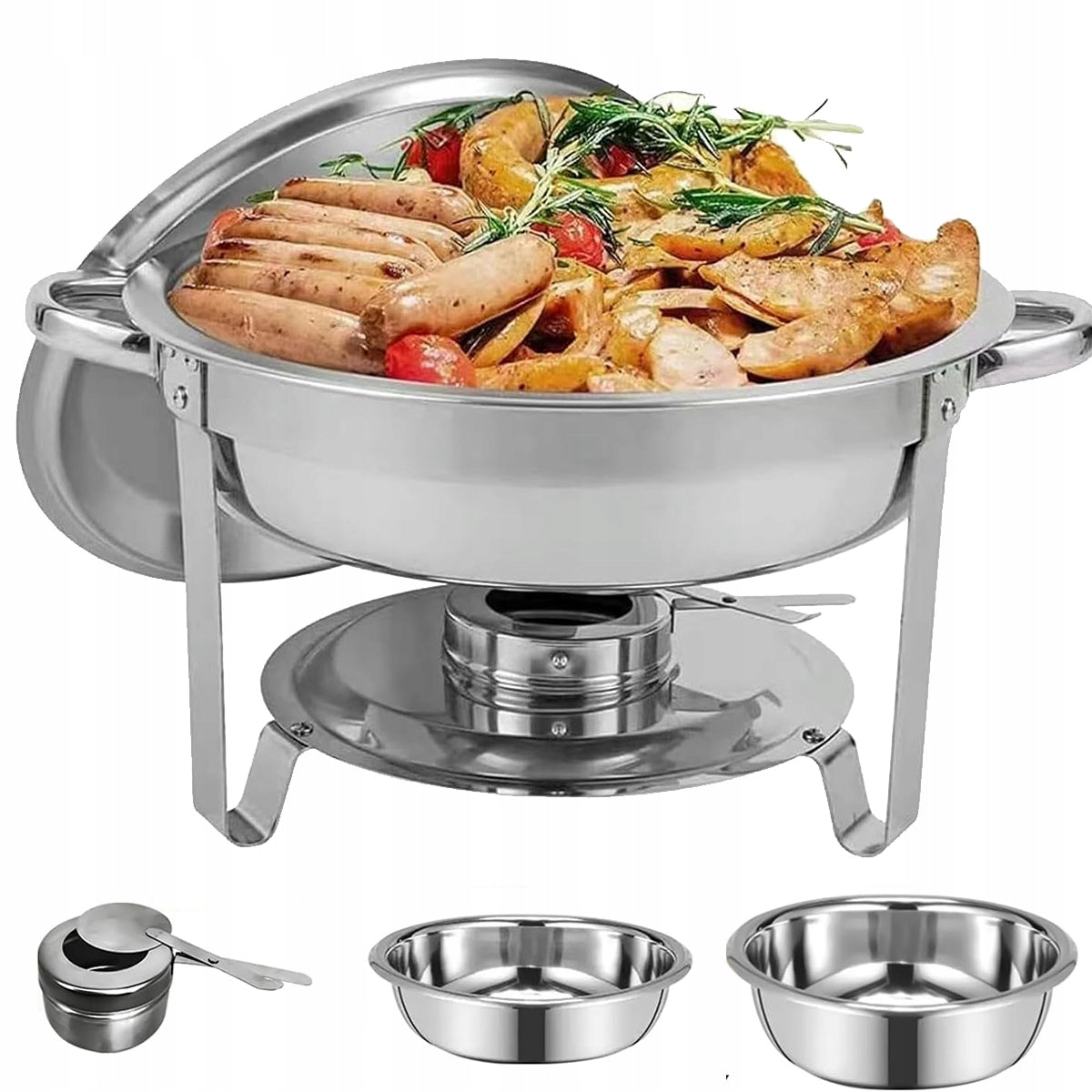 ROUND FOOD HEATER COVERS 6 L STAINLESS STEEL Brand no brand