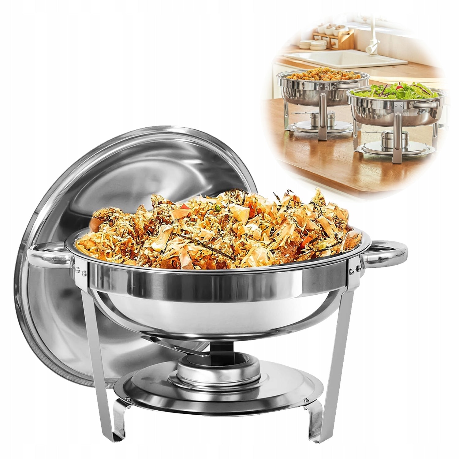ROUND FOOD HEATER COVERS 6 L STAINLESS STEEL Packaging status original