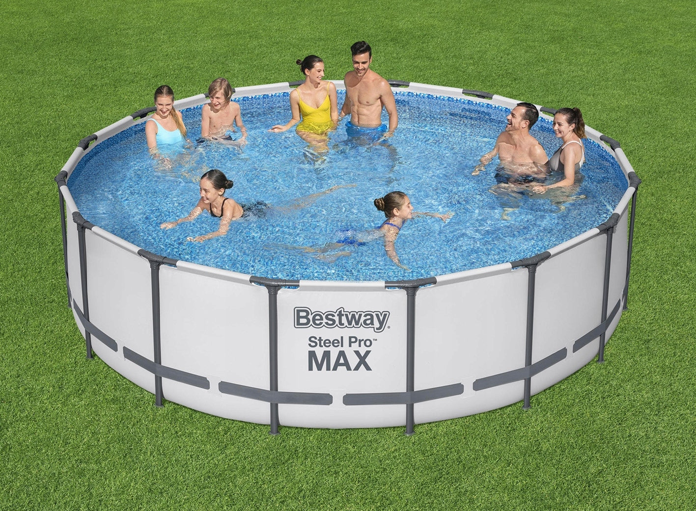 ROUND FRAME GARDEN POOL WITH PUMP BESTWAY STEEL PRO MAX 488X122CM Brand Bestway