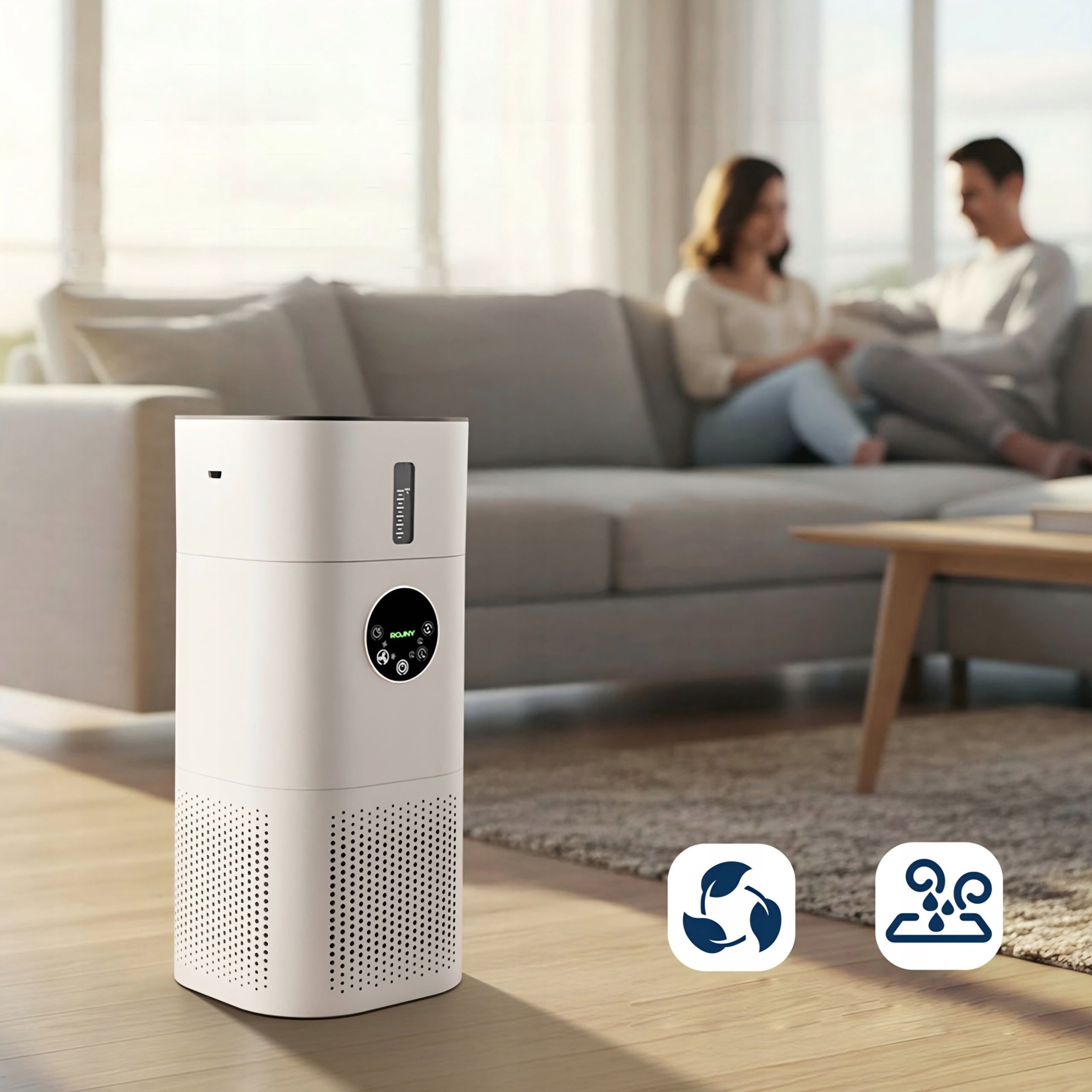 ROUNY MIUI AP-T2 Air purifier humidifier 24W 1250rpm 52dB 1L Manufacturer code 9331522381126
