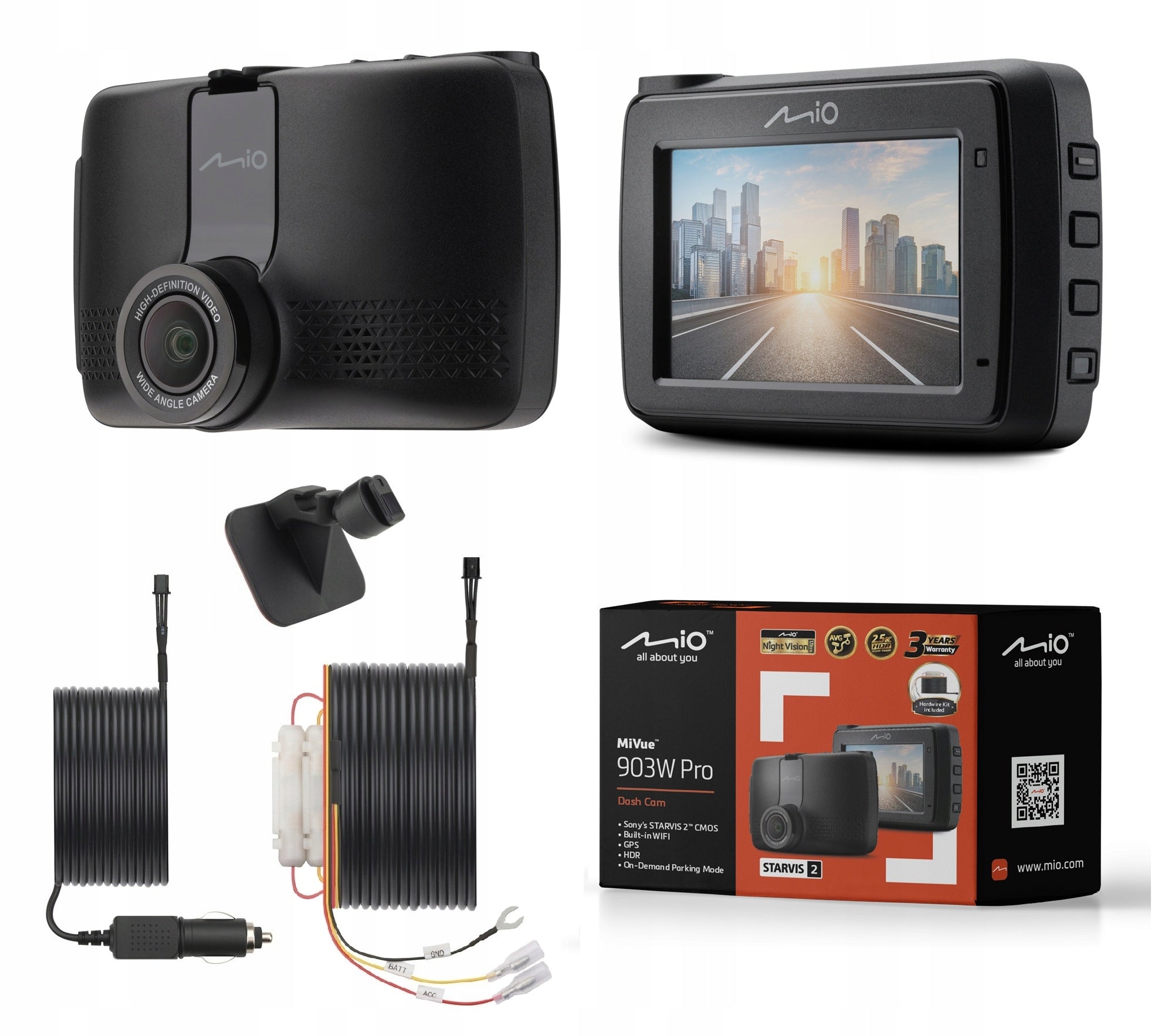 ROUTE RECORDER MIO MiVue 903W Pro HDR STARVIS 2 SMARTBOX