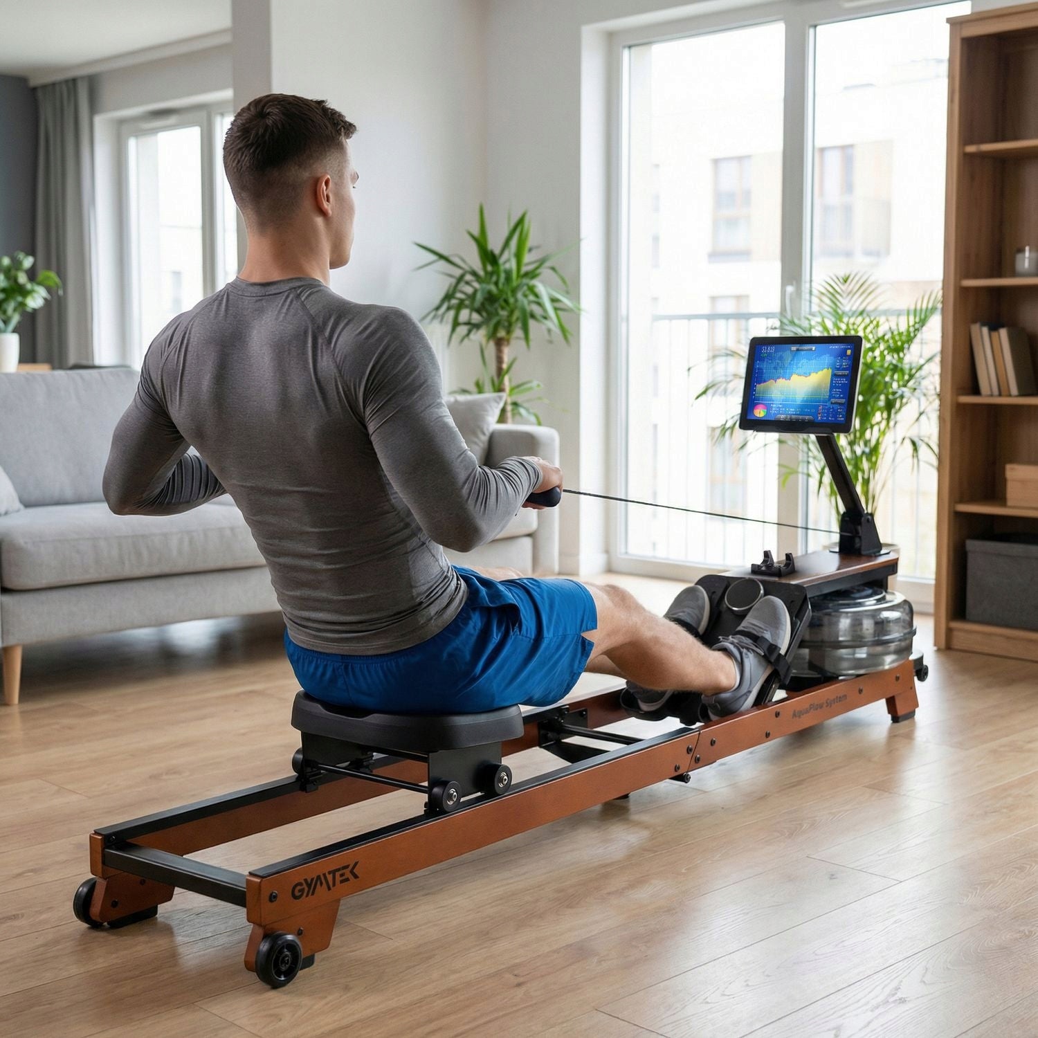 ROWING MACHINE FOR WATER EXERCISES FOLDING ROWING MACHINE BT APPLICATION XRW5000 Brand Gymtek