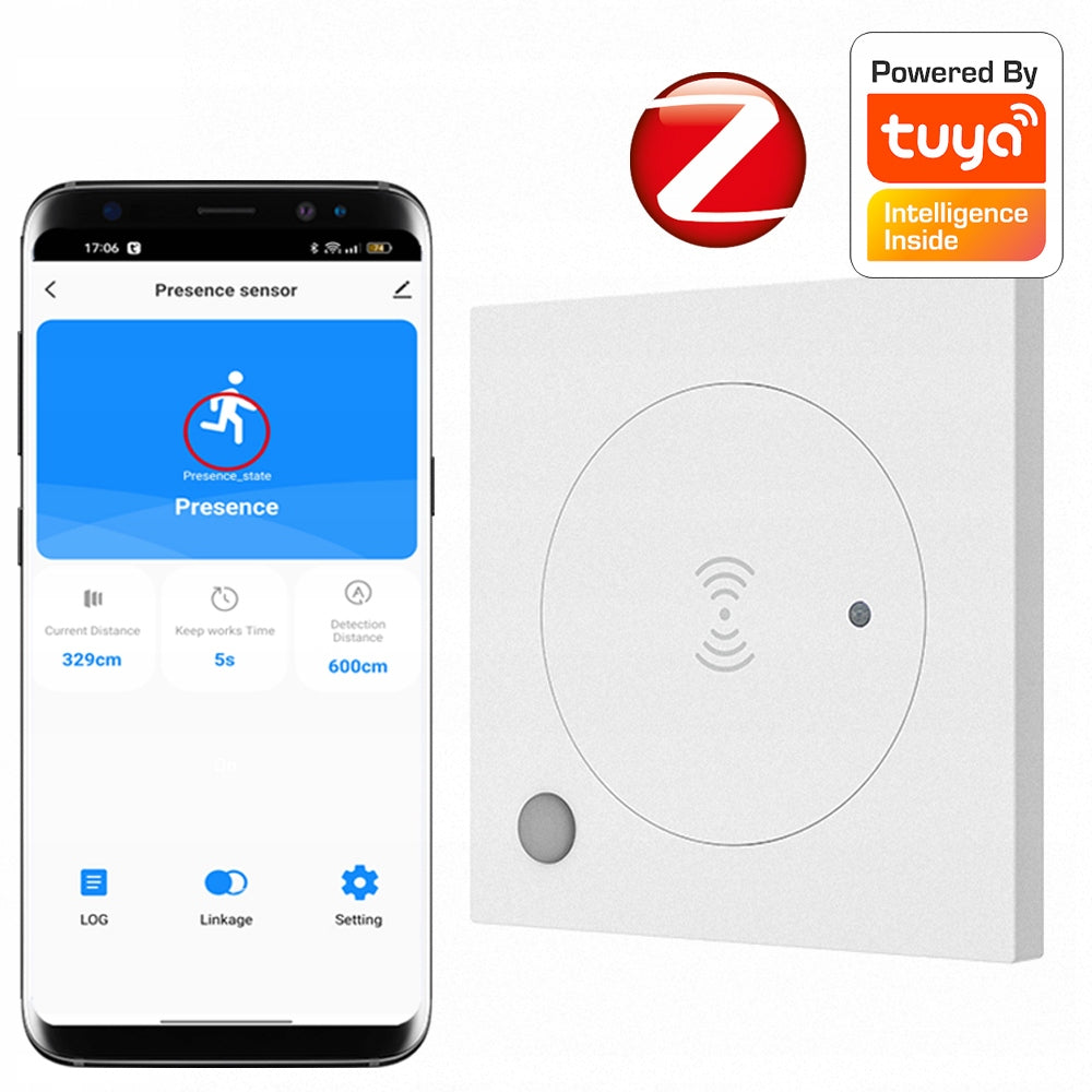 RTX Microwave presence sensor ZigBee TUYA Smart 230V wall