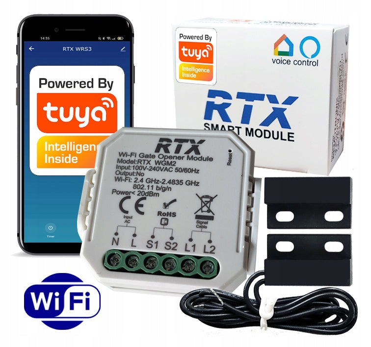 RTX TUYA SMART WIFI GARAGE DOOR CONTROLLER Module +SENSOR
