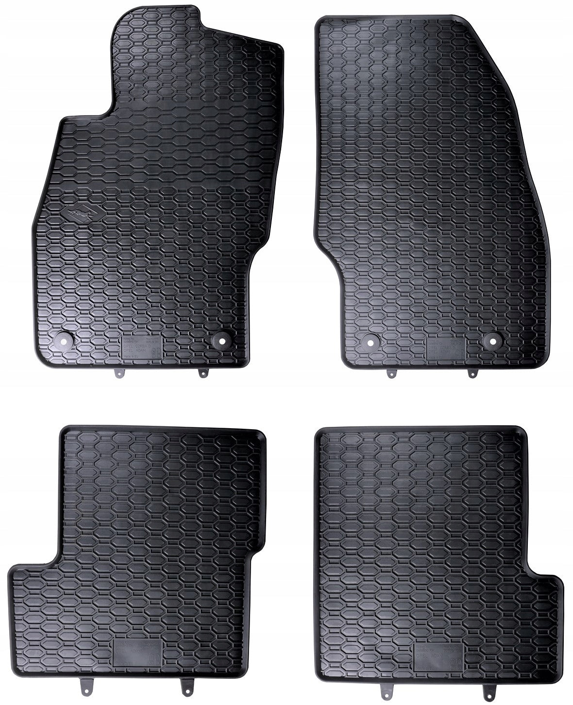 RUBBER MATS OPEL CORSA D / E 2006-2019 STOPWATCHES Manufacturer's catalog number 802/4C.2