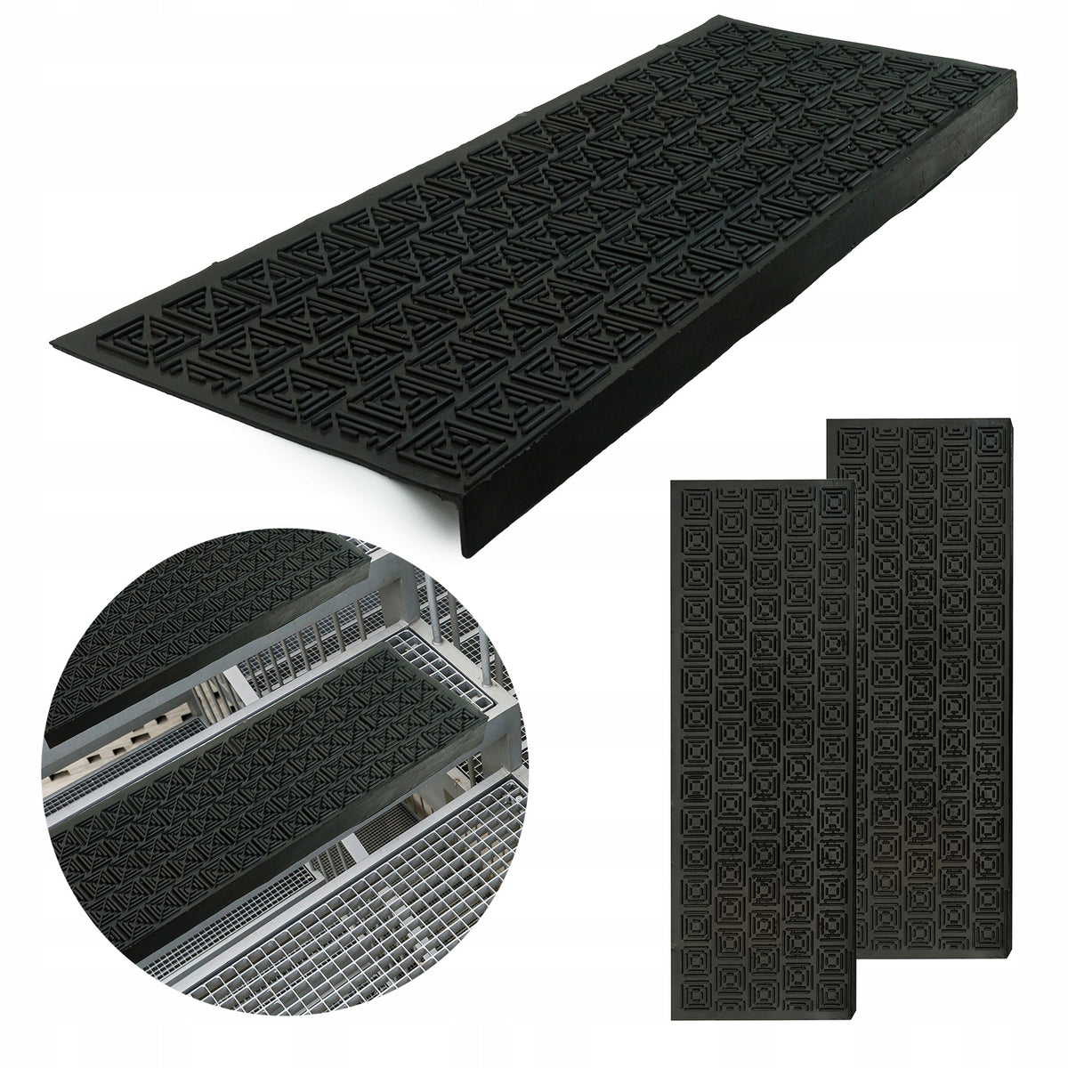 RUBBER STAIR COVERS 2pcs TREPKI WITH OUTER RIM with Rant Nose