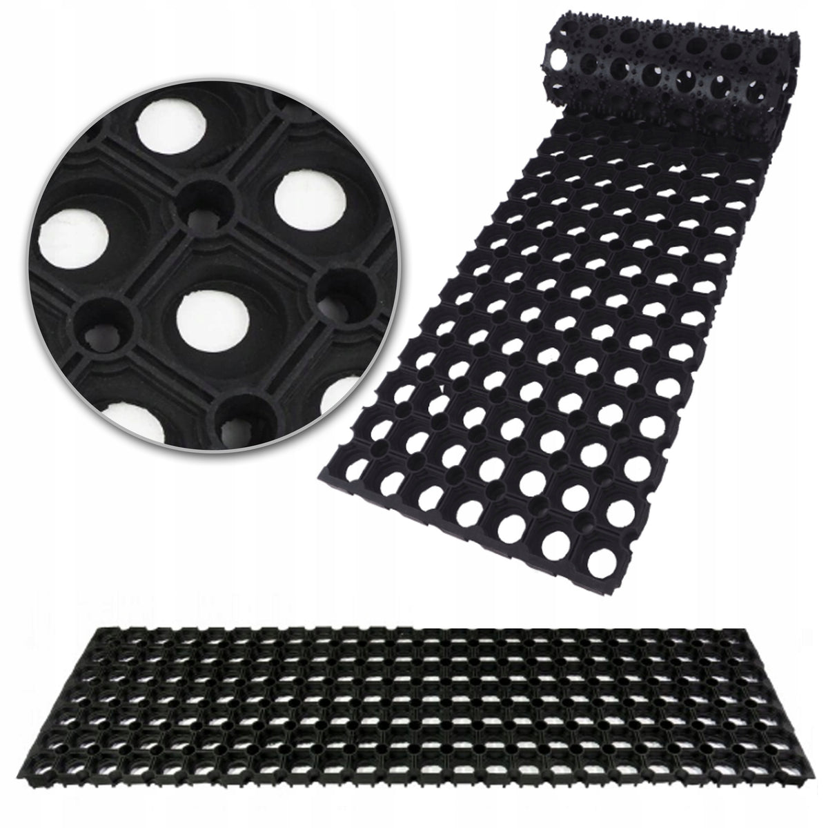 RUBBER STAIR COVERS UNIVERSAL NON-SLIP STEPS 30x100cm