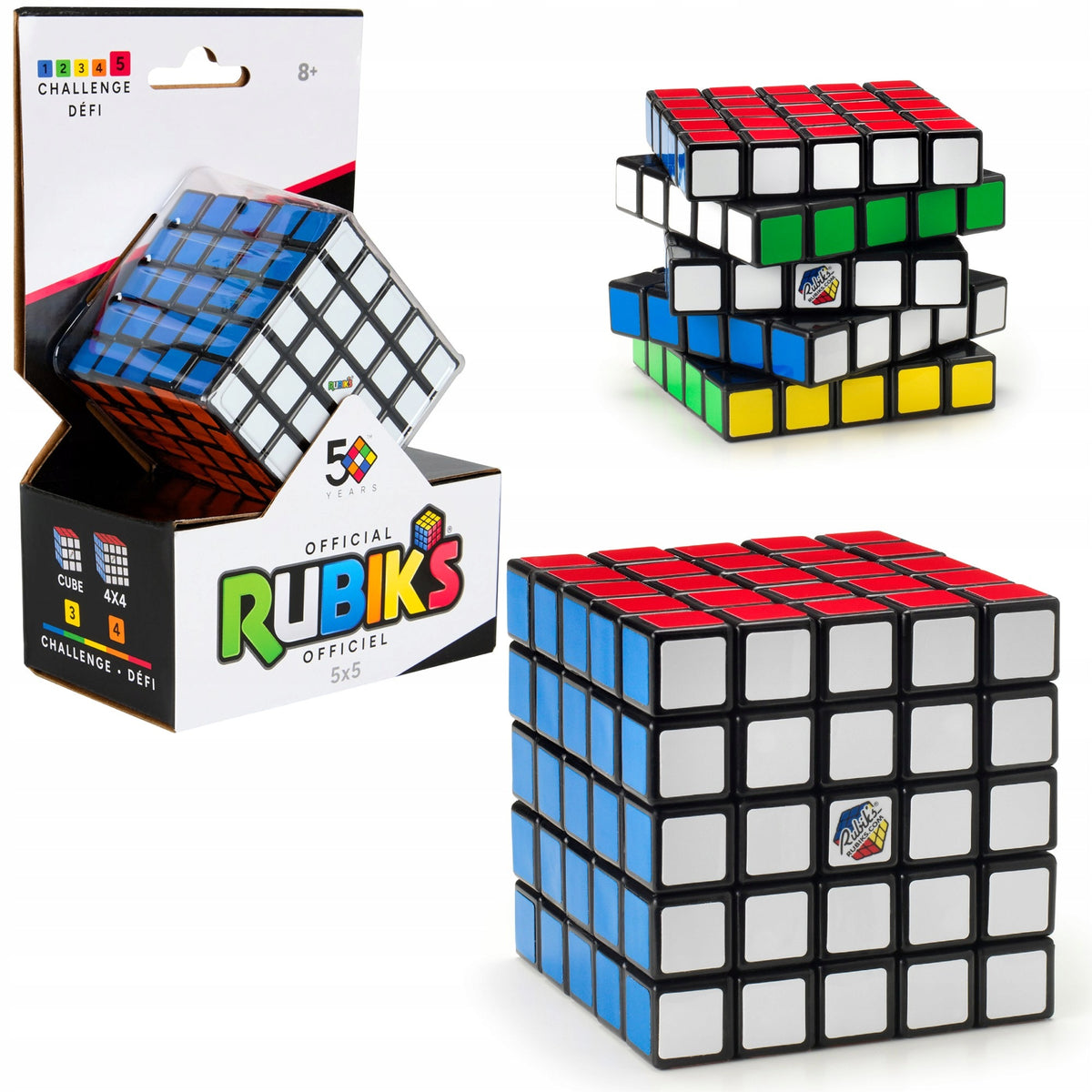 RUBIK'S CUBE 5X5 PROFESSOR CUBE ORIGINAL +FREEBIE PUZZLE 50TH ANNIVERSARY 300 EL. Manufacturer code 6063978
