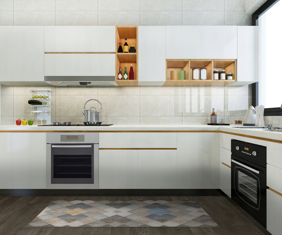 RUG ANTI-SLIP MAT FOR BATHROOM KITCHEN GREY BEIGE MAGIC 50x100cm Product width 50 cm