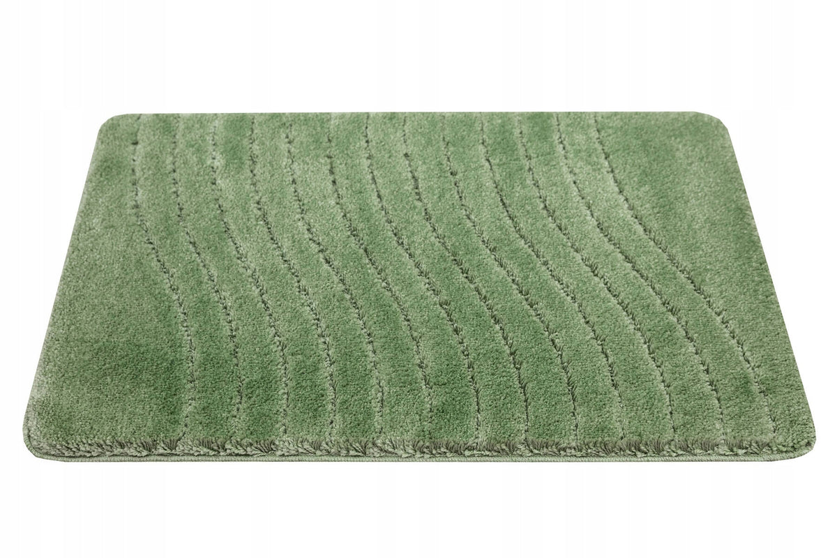 RUG FOR BATHROOM KITCHEN NON-SLIP GREEN IN WAVES MAT SARA 50x80 cm