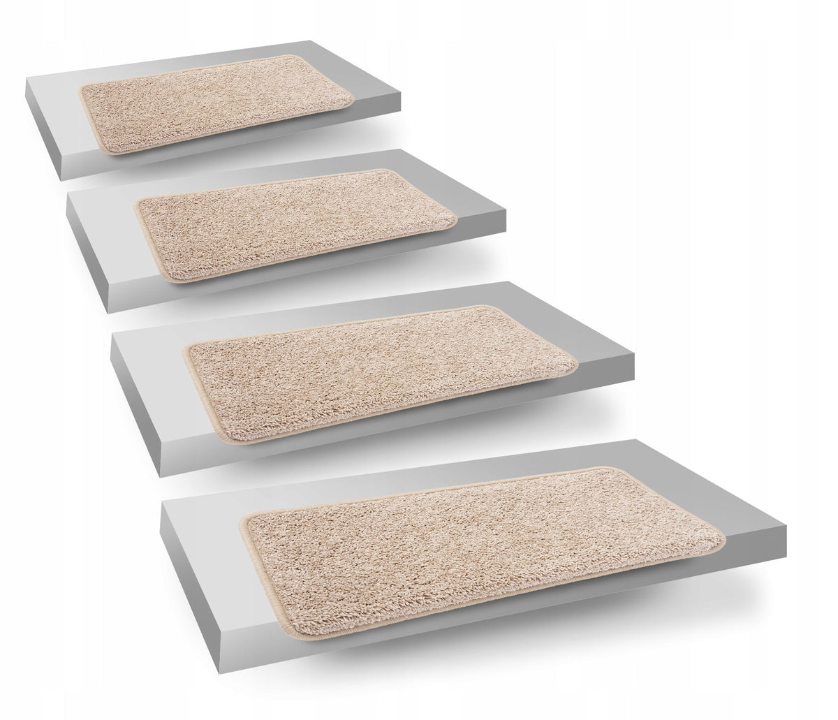 RUG OVERLAYS Foot Treps for Stairs Steps Non-Slip SHAGGY Manufacturer code MrCarpet NAKŁADKI SHAGGY GĘSTE