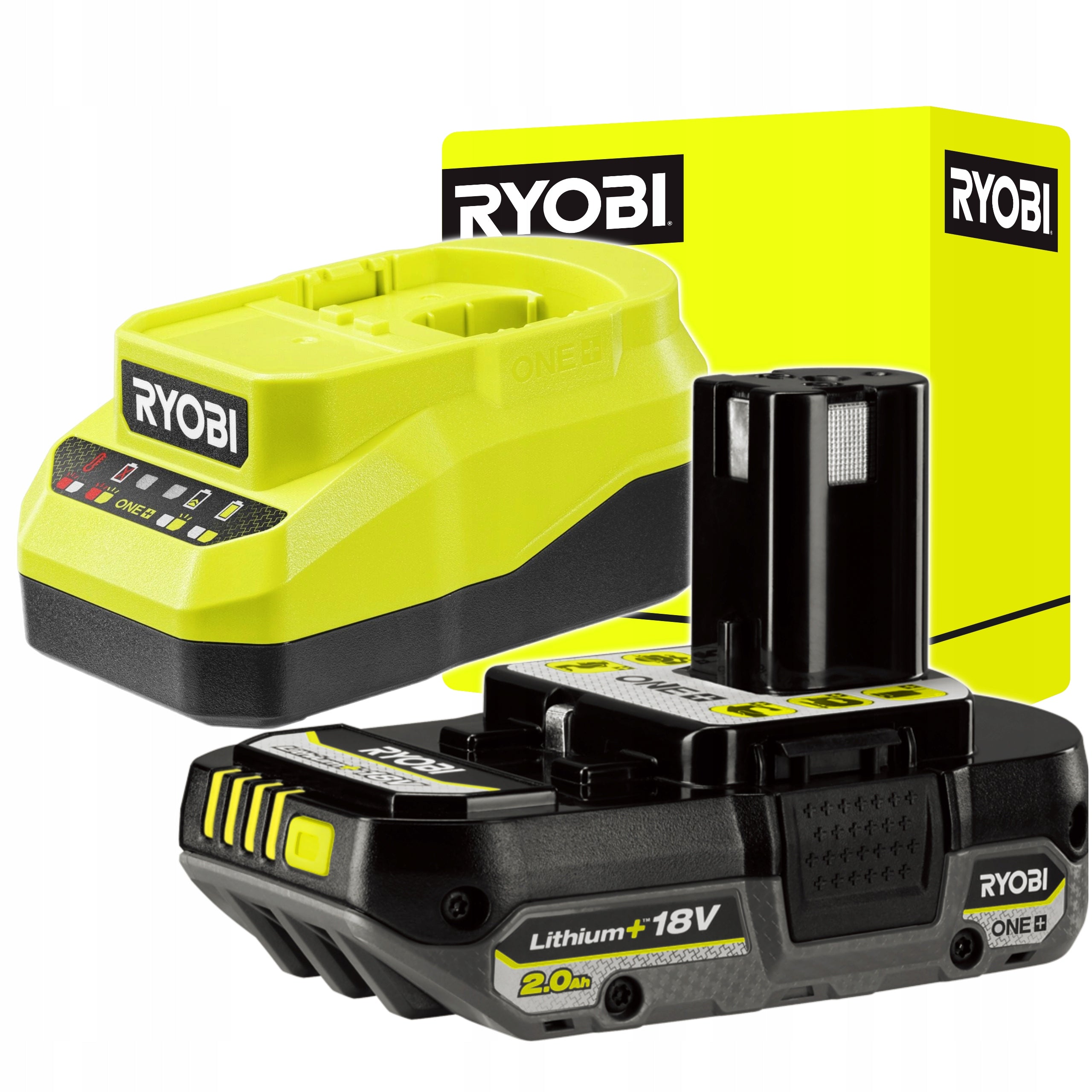 RYOBI BATTERY PACK 2,0 Ah 18V +CHARGER 2A RC18120A-120C