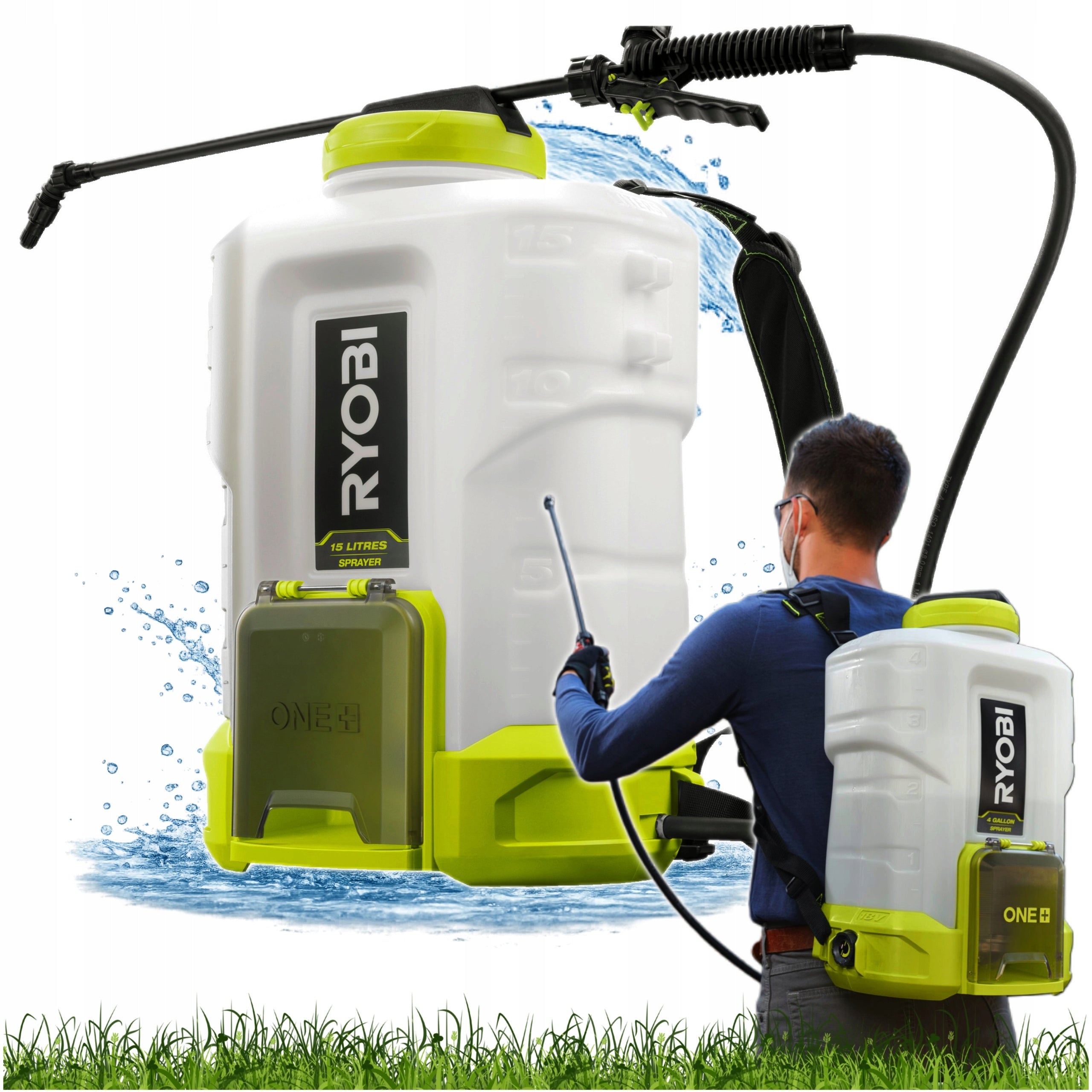 RYOBI CORDLESS GARDEN BACKPACK SPRAYER 15L RY18BPSB-0 LANCE Brand Ryobi