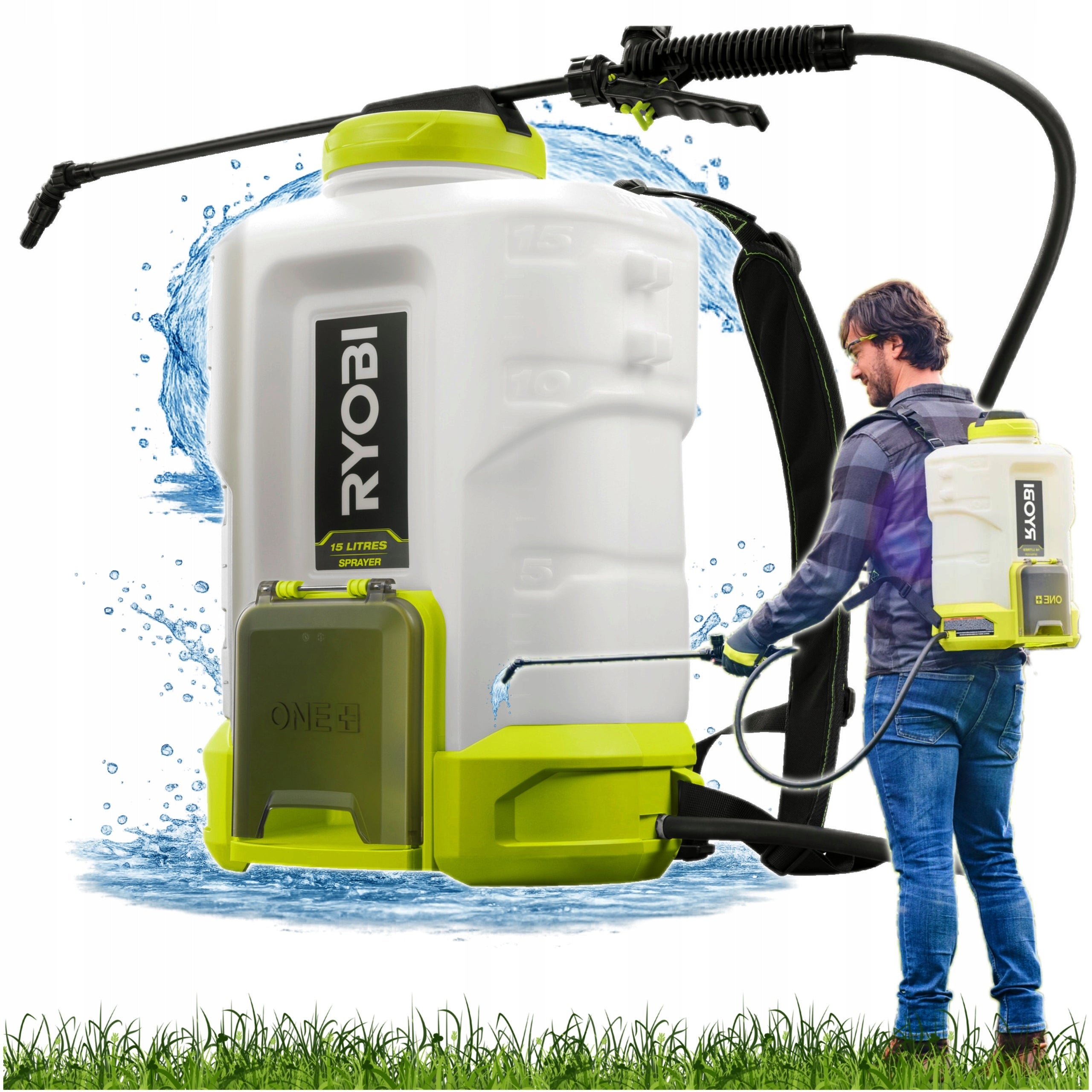 RYOBI CORDLESS GARDEN BACKPACK SPRAYER 15L RY18BPSB-0 LANCE