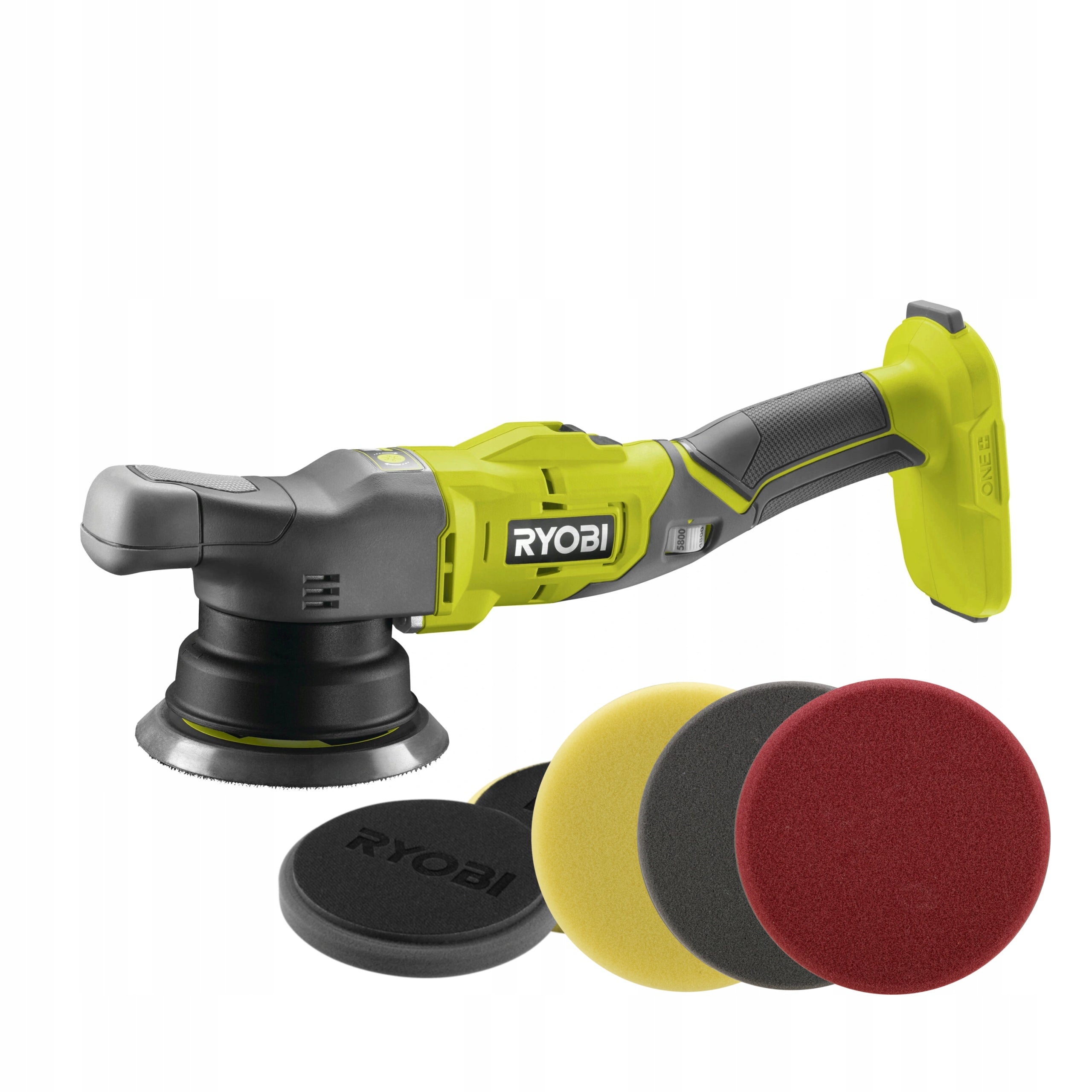 RYOBI CORDLESS POLISHER 18V ADJUSTMENT R18P-0 125MM OSCILLATION + 3 PADS Manufacturer code 5133004845