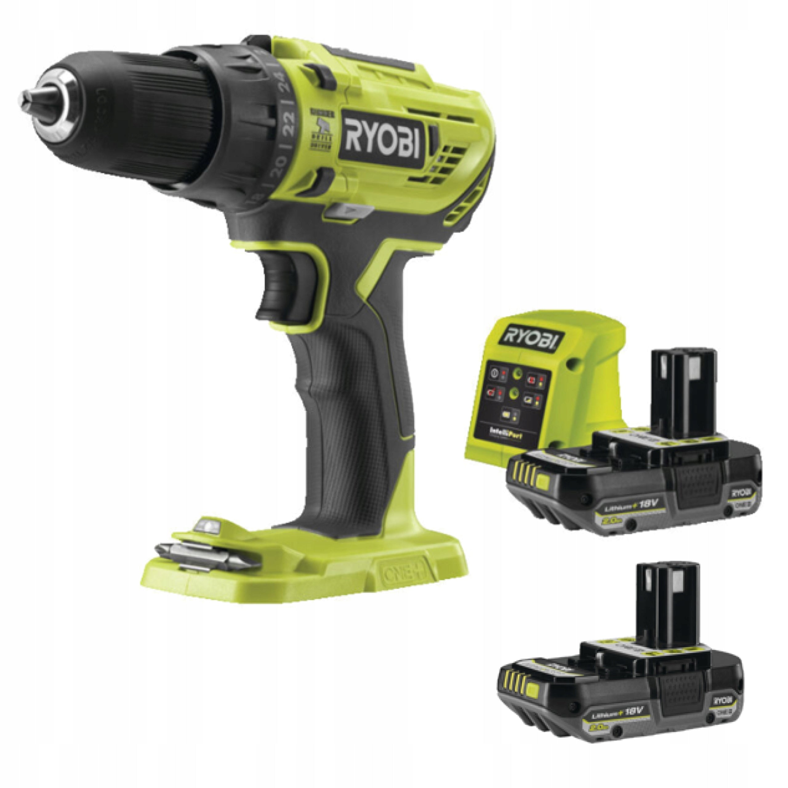 RYOBI Drill/Driver with Impact Function + 2xAku 2,0 Ah + Charger