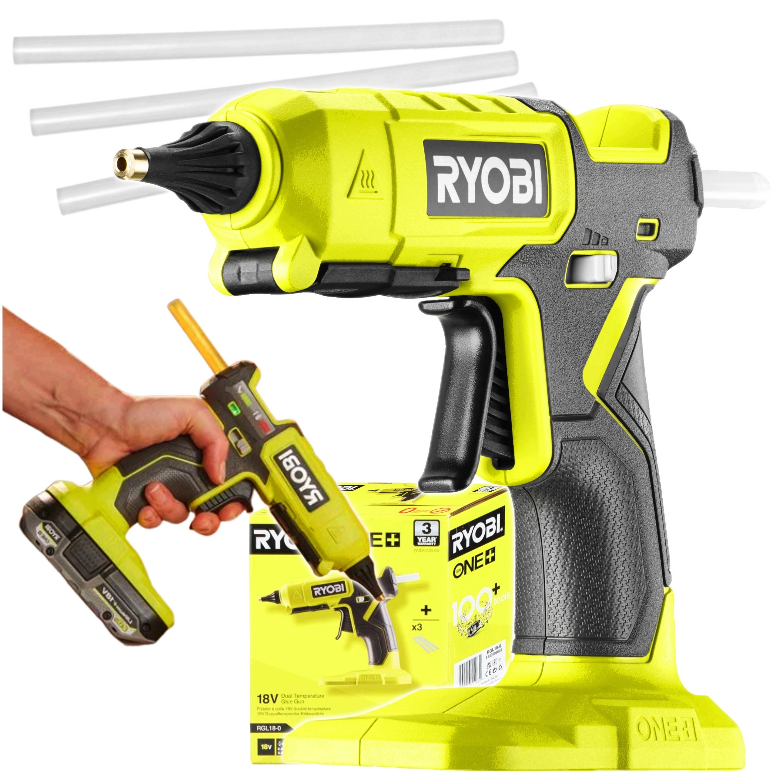 RYOBI WIRELESS GUN FOR HOT GLUE TEMPERATURE CONTROL Manufacturer code RGL_18-0