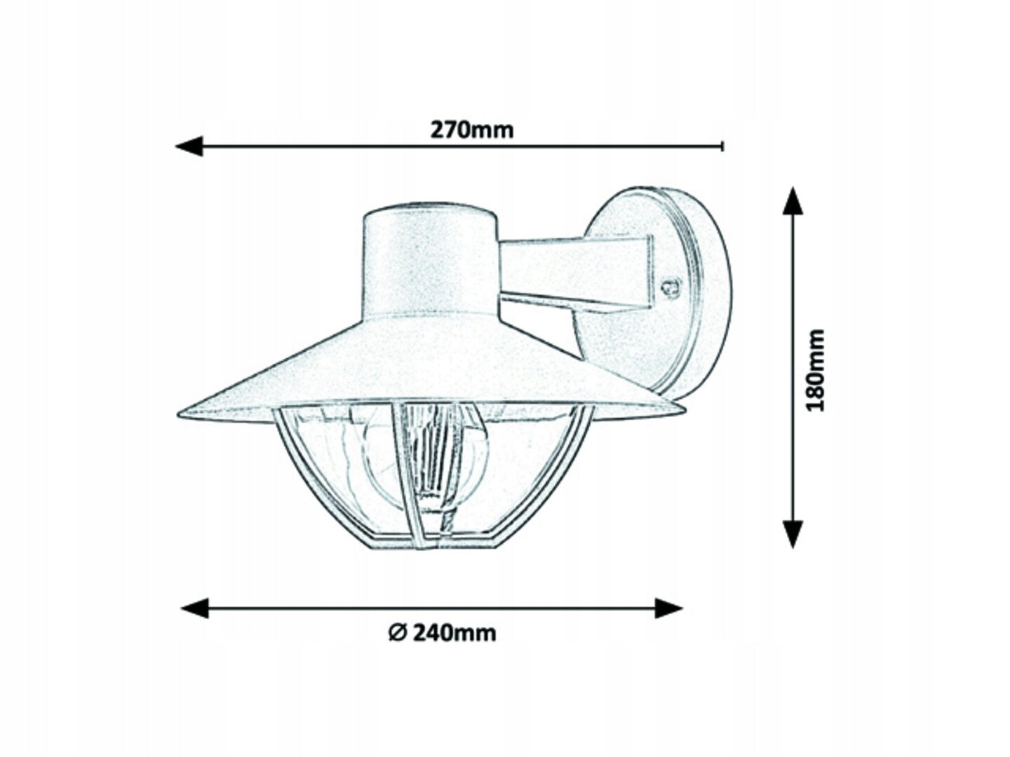 Rabalux Almada Outdoor Wall Lamp E27 Brown IP44 Boat - 10W Packaging status original