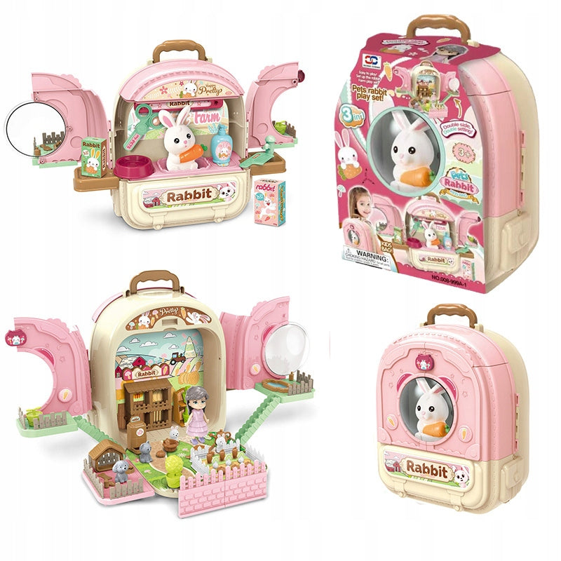 Rabbit care set in backpack garden farm care backpack 3in1 Packaging status original