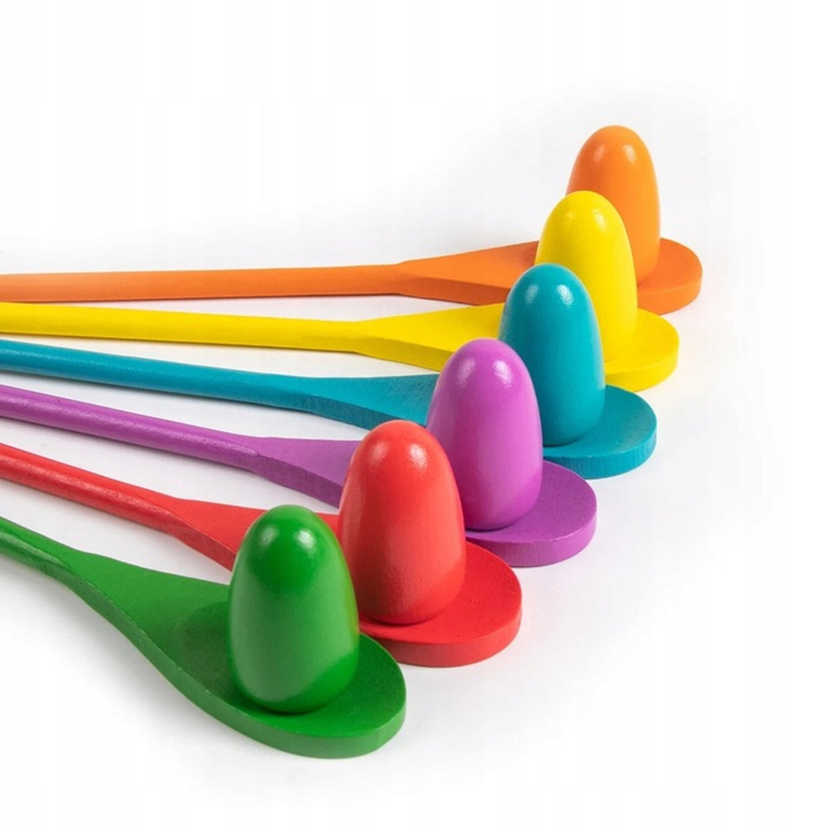 Race with egg and spoon, arcade game 6 EGGS + 6 TABLESPOONS Family Game Manufacturer code Wyścig z jajkiem i łyżką, gra zręcznościowa