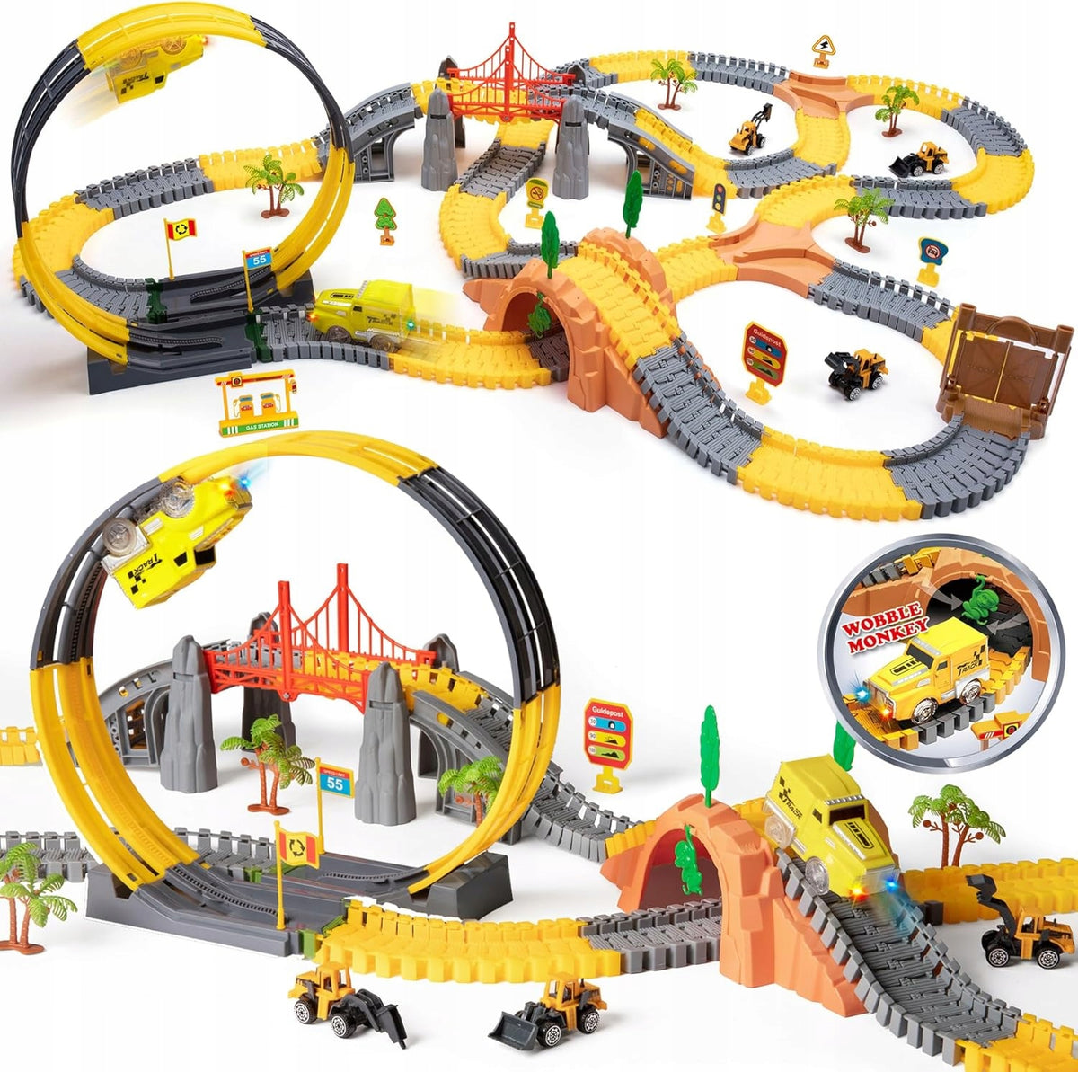 Racing Track for Trucks Electric Vehicles Set