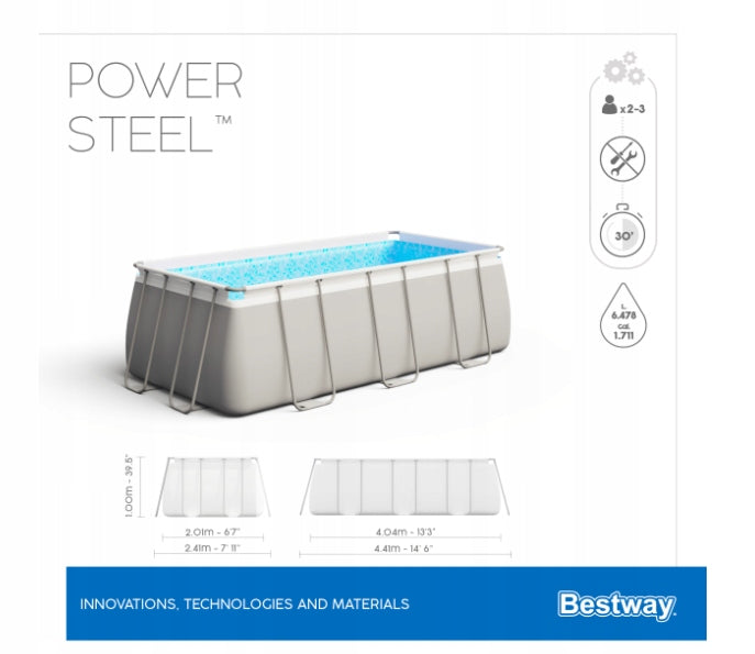 Rack pool Bestway 404x201x100 cm Power Steel 56441 Length 404 cm