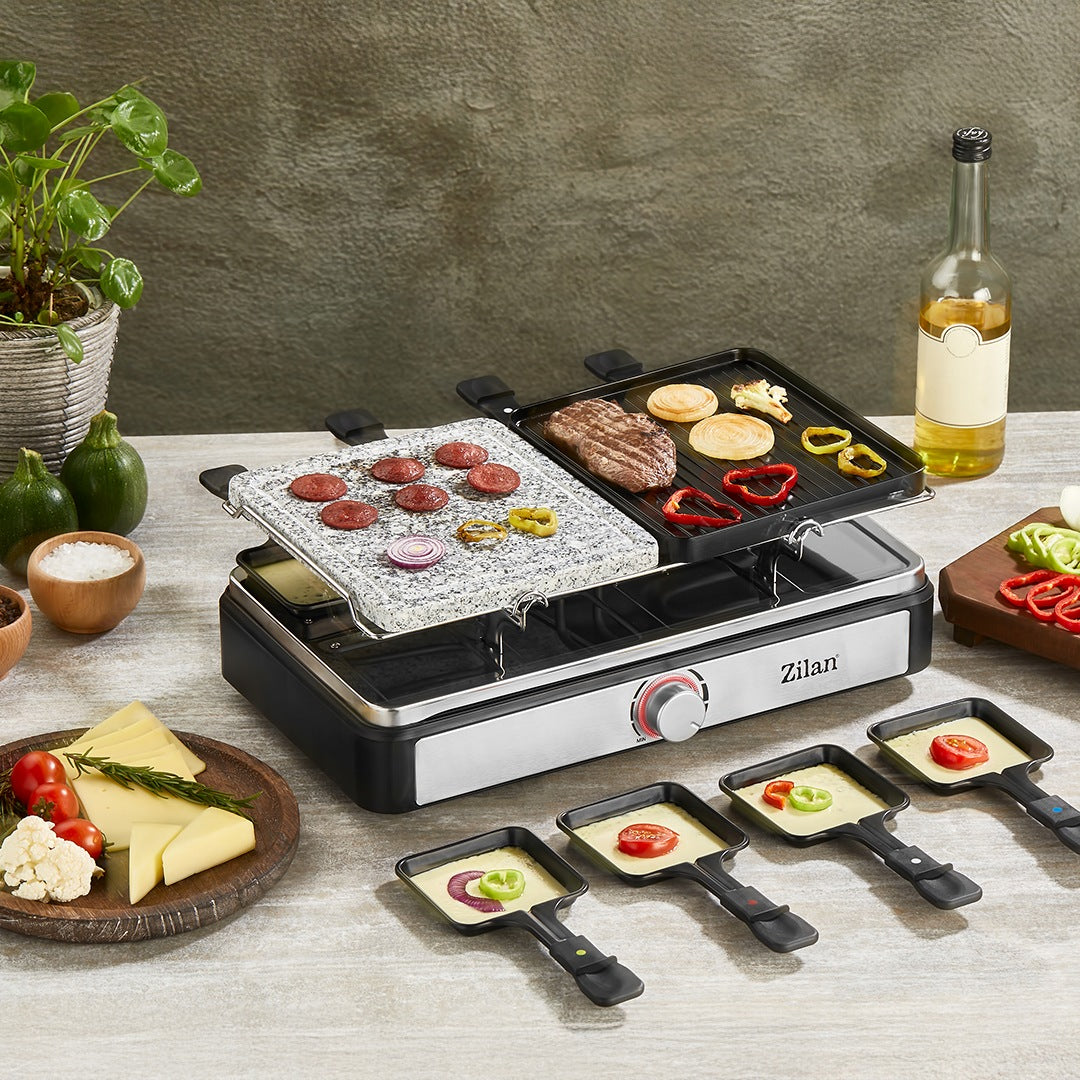 Raclette electric grill Zilan 2in1 RACLETTE GRILL black 1400W Manufacturer code ZLN8863