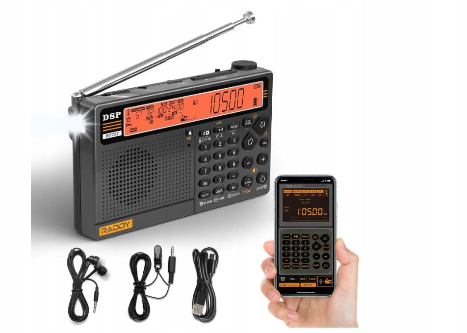 Raddy RF757 APP Control shortwave radio, portable radio G1223