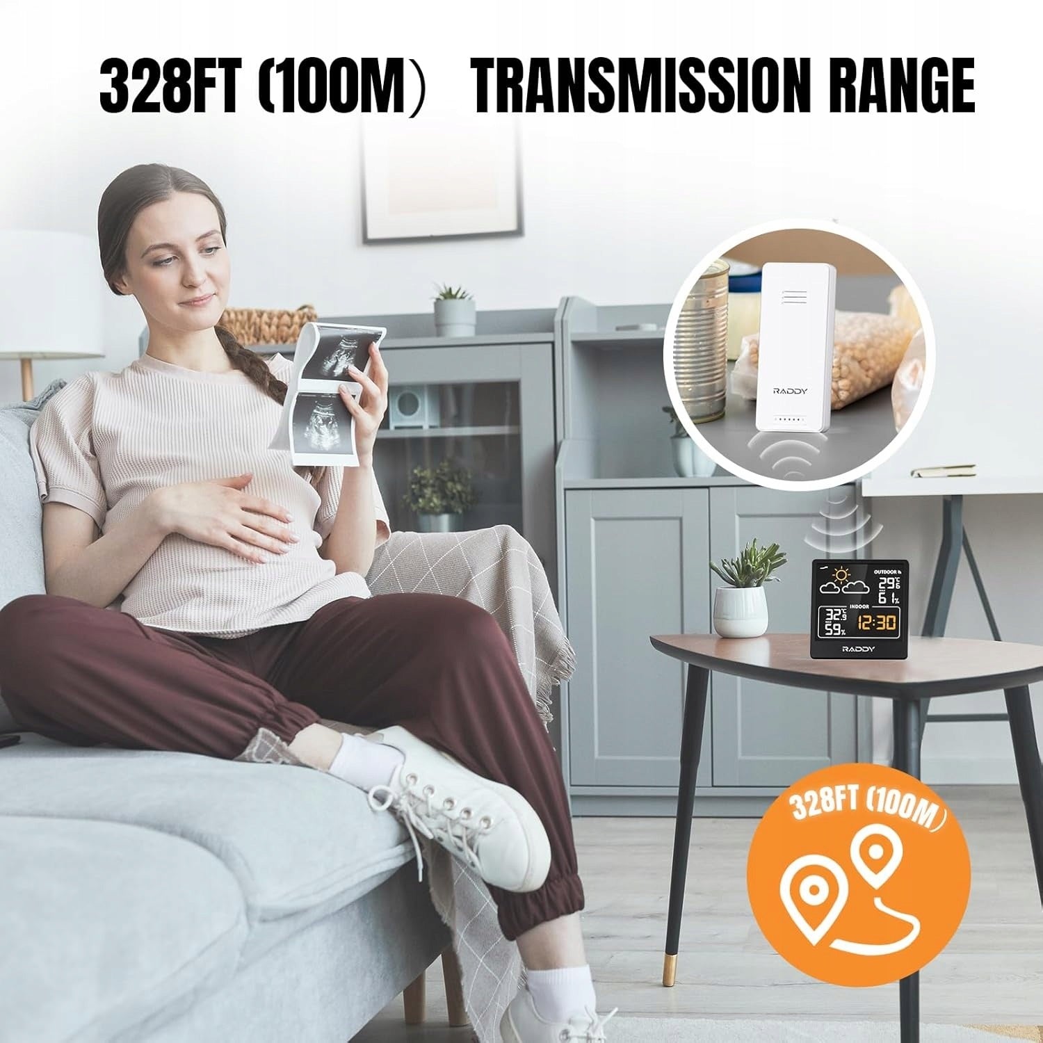 Raddy WF-50V Wireless Weather Station Wireless Thermometer Brand Raddy
