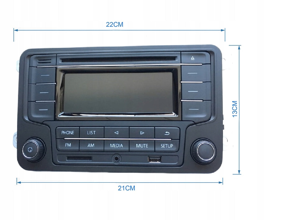 Radio VW RCN210 + Emulator Bluetooth CD USB AUX dla Golf 5 Passat B6 MK5 6 Packaging status original