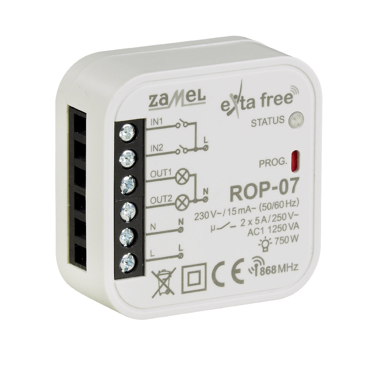 Radio receiver 2-channel 230V ROP-07 Brand Zamel