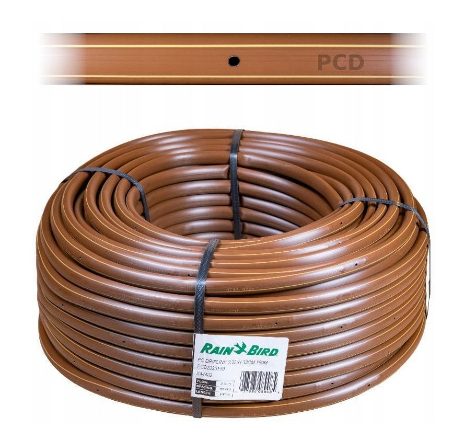 RainBird drip line with Rain Bird PCD compensation 50m brown 16mm 33cm Manufacturer code Linia kroplująca PCD NaandanJain50m 33cm 16mm