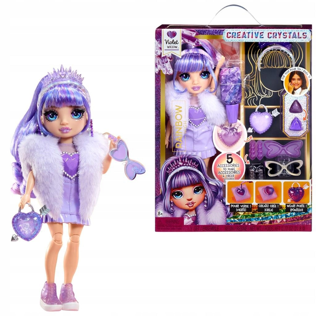 Rainbow High DOLL Crystal Fashion Doll Violet 121404 DOLL CRYSTAL +AK