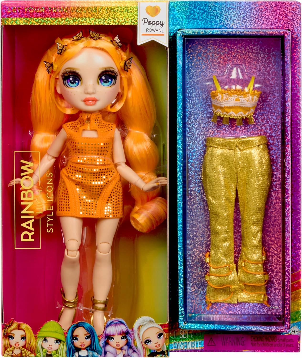 RainbowHigh Style Poppy Doll Fashion Rowan Doll Plus Clothes Set 431626 Packaging status original
